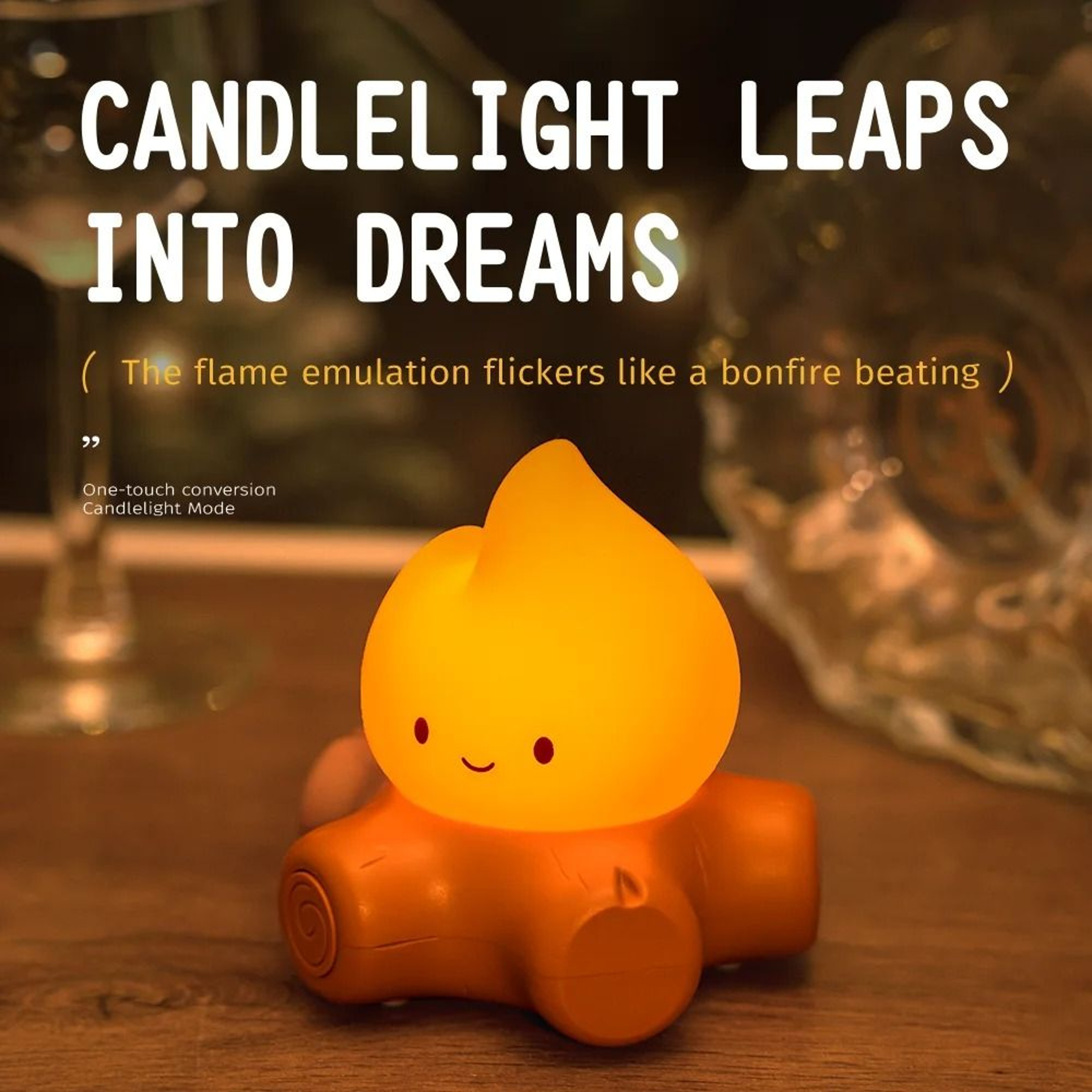 Cute Campfire Soft Silicone Night Light 0