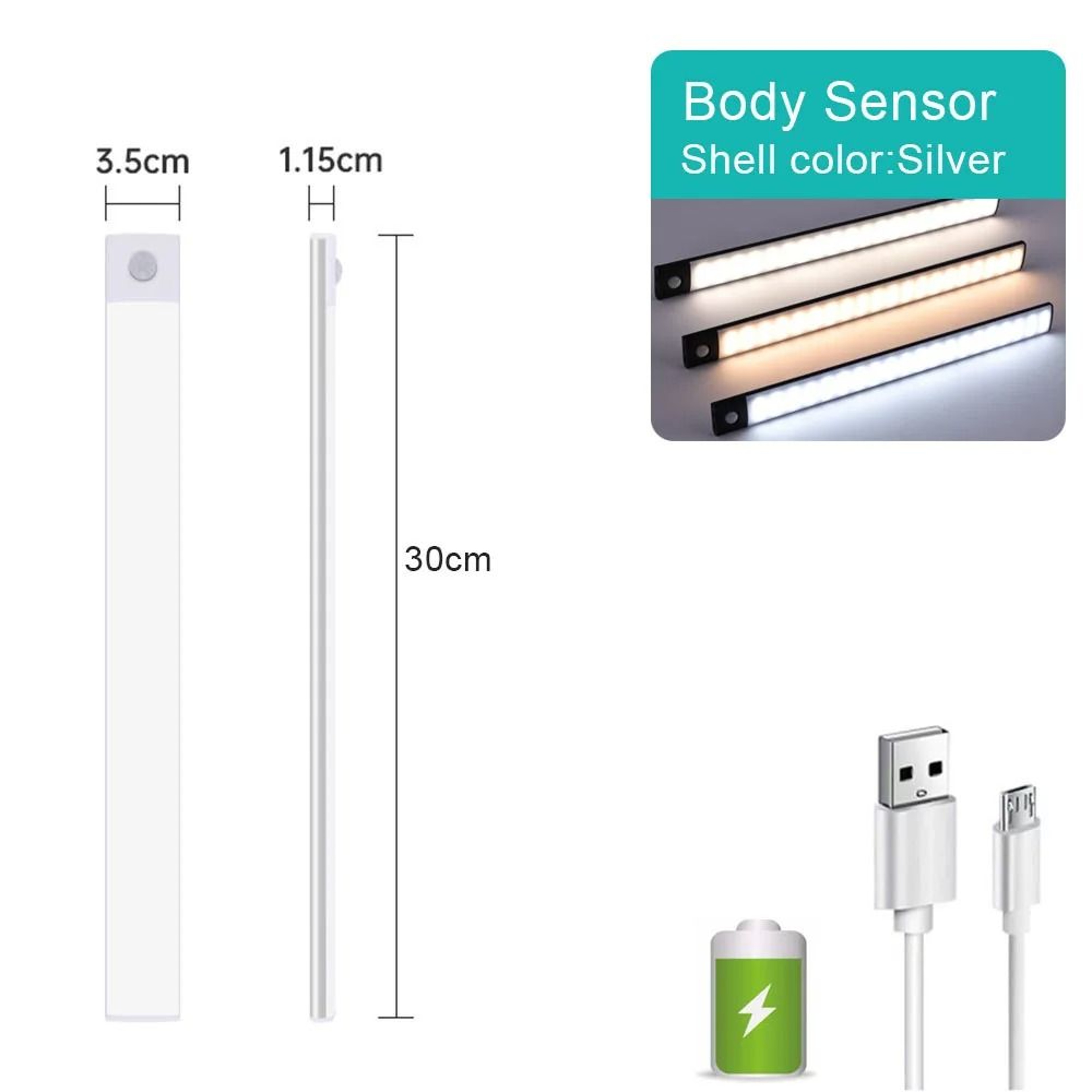UltraThin Magnetic Wireless LED Smart Night Light 13