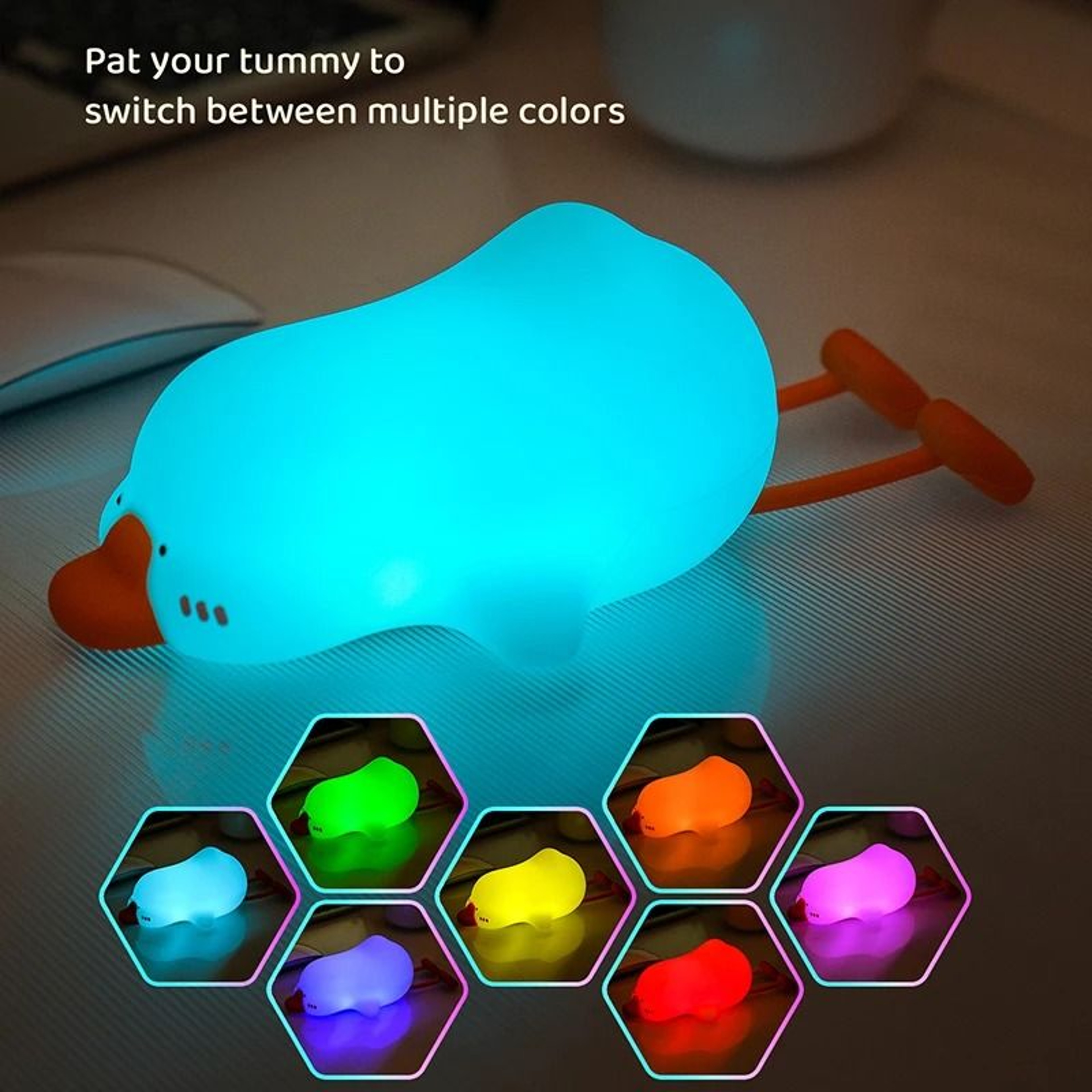 BANDIAN Rechargeable LED Cute Duck Night Light 2