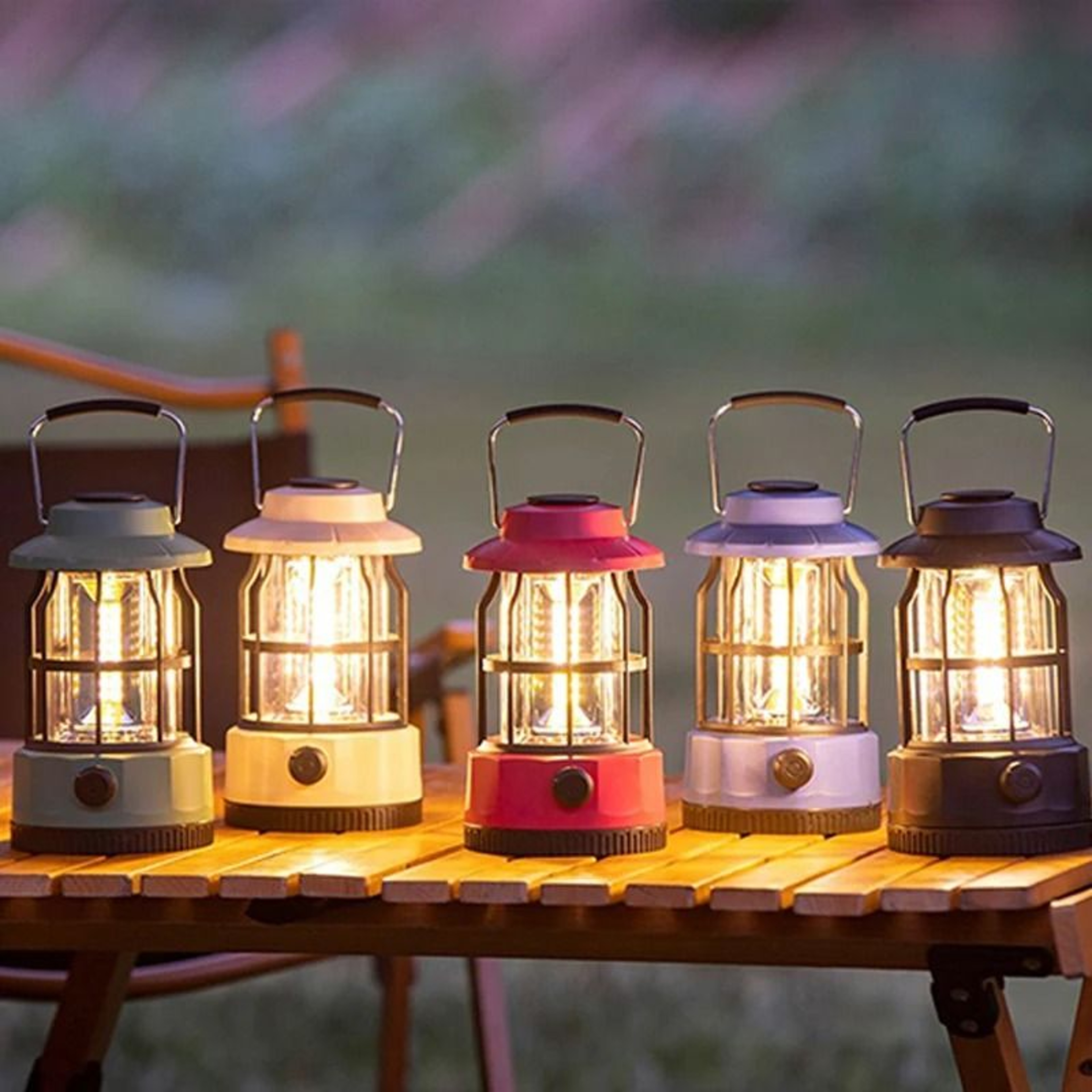 Portable Retro LED Camping Lantern 0