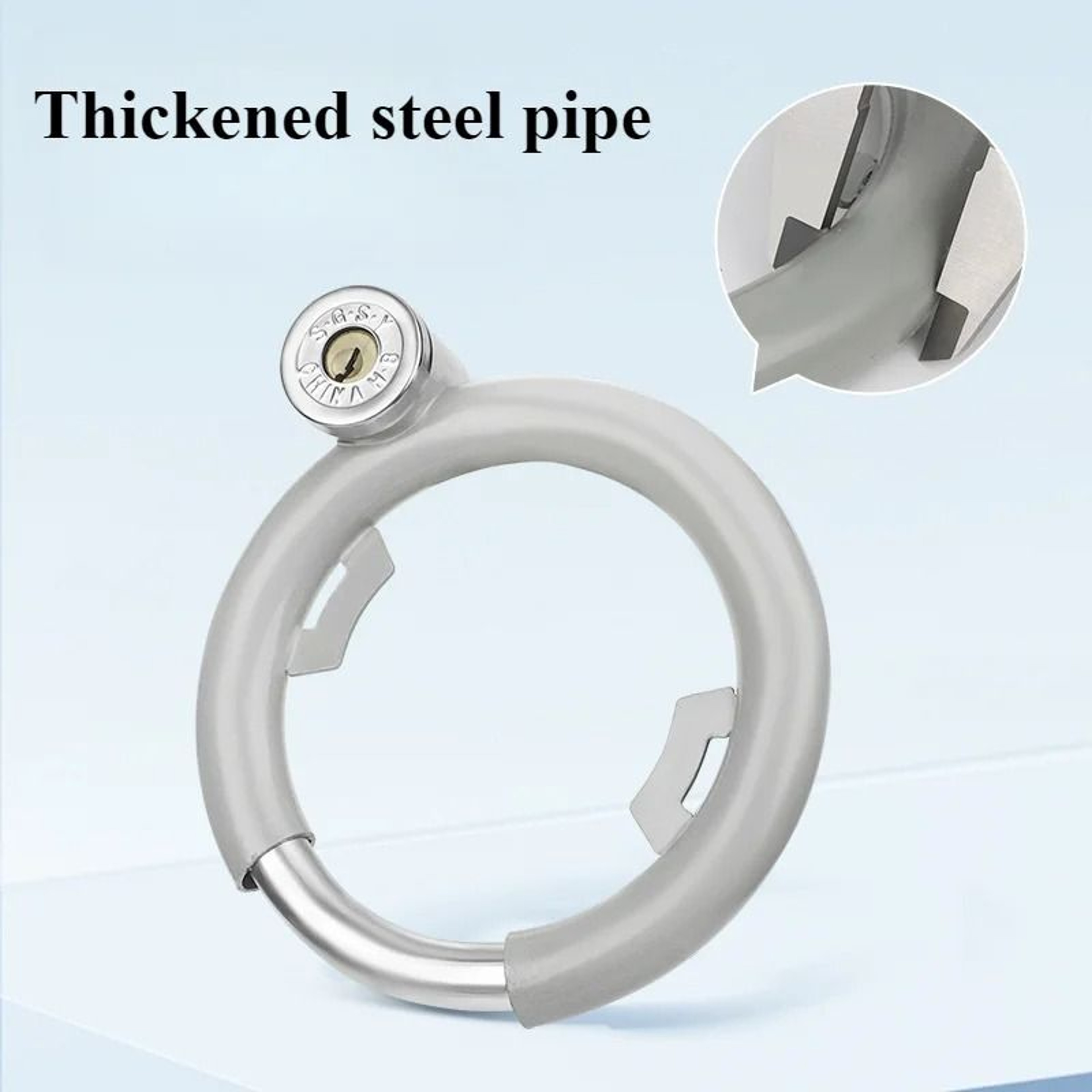 Stainless Steel AntiTheft Bicycle Circular Lock 4