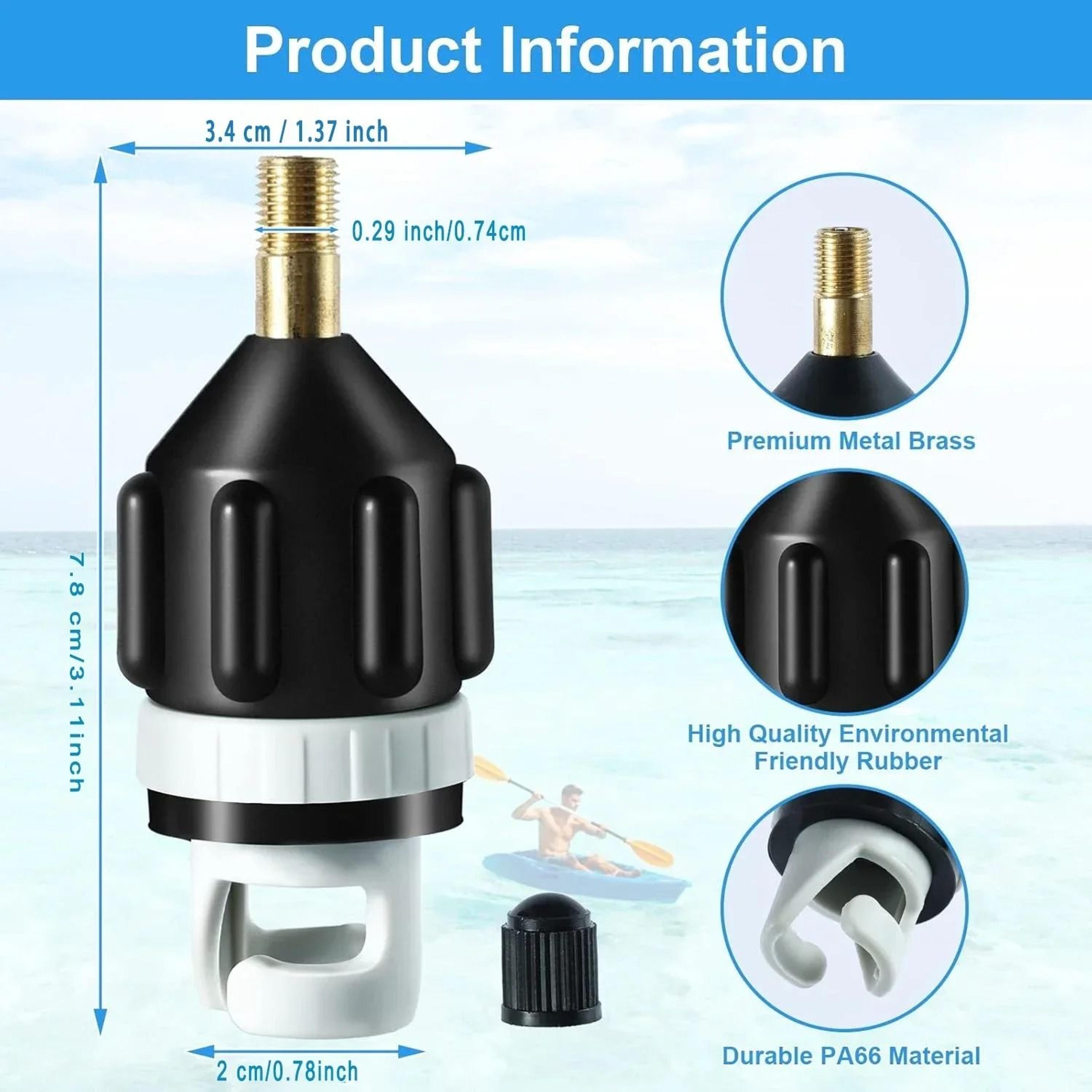 Premium Inflatable Boat  SUP Pump Adapter 3