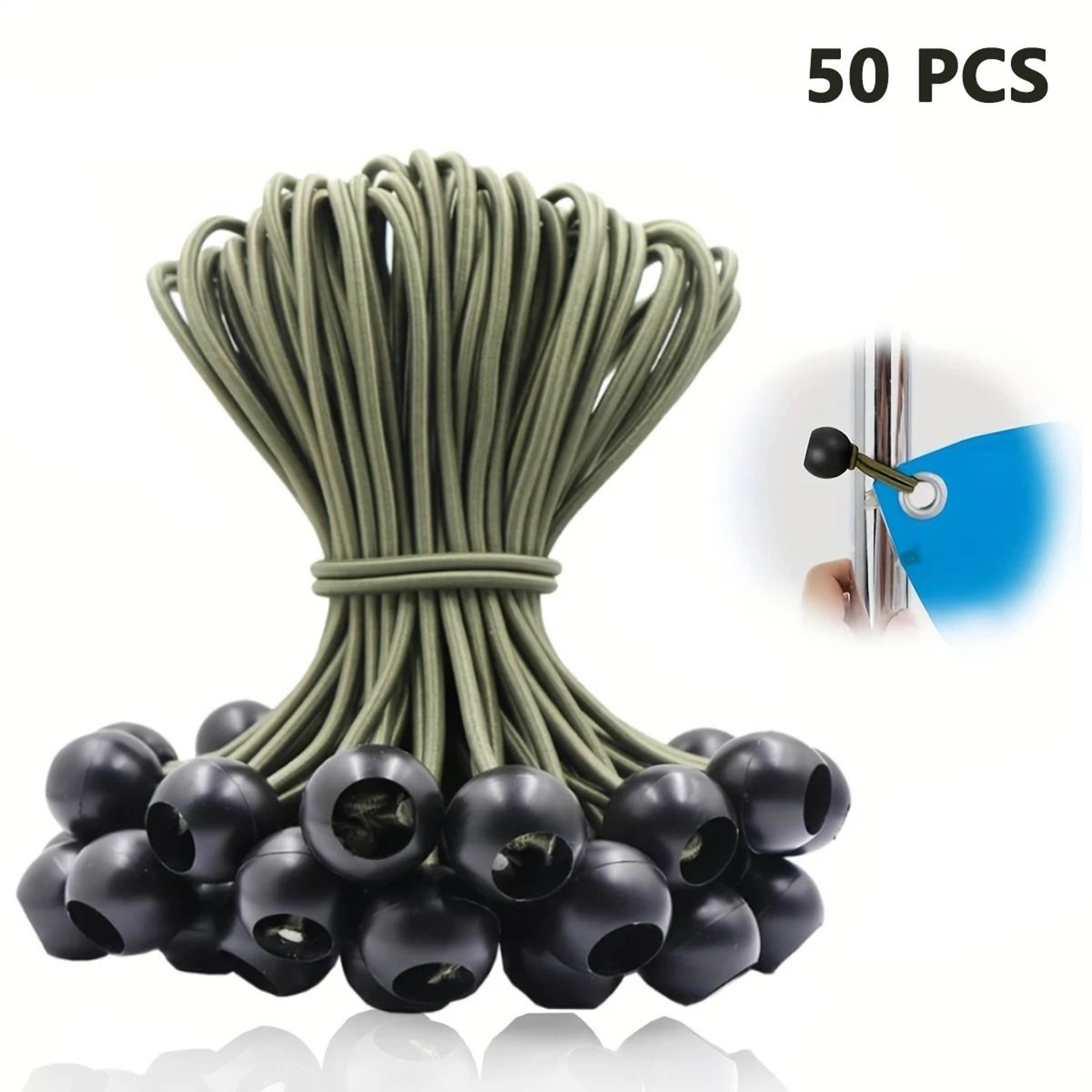 IndustrialStandard Bungee Ball TieDown Set 50Pcs 6