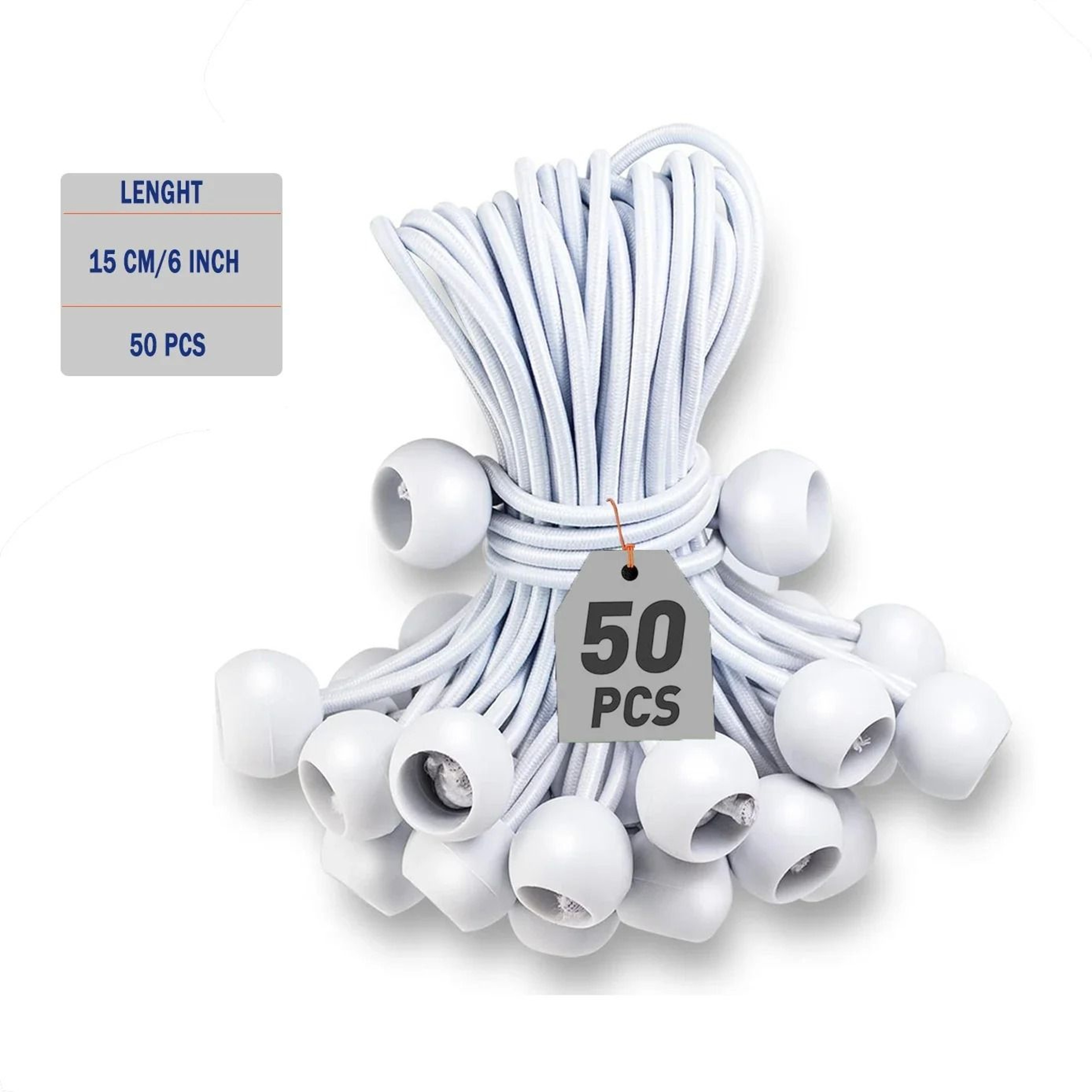IndustrialStandard Bungee Ball TieDown Set 50Pcs 12