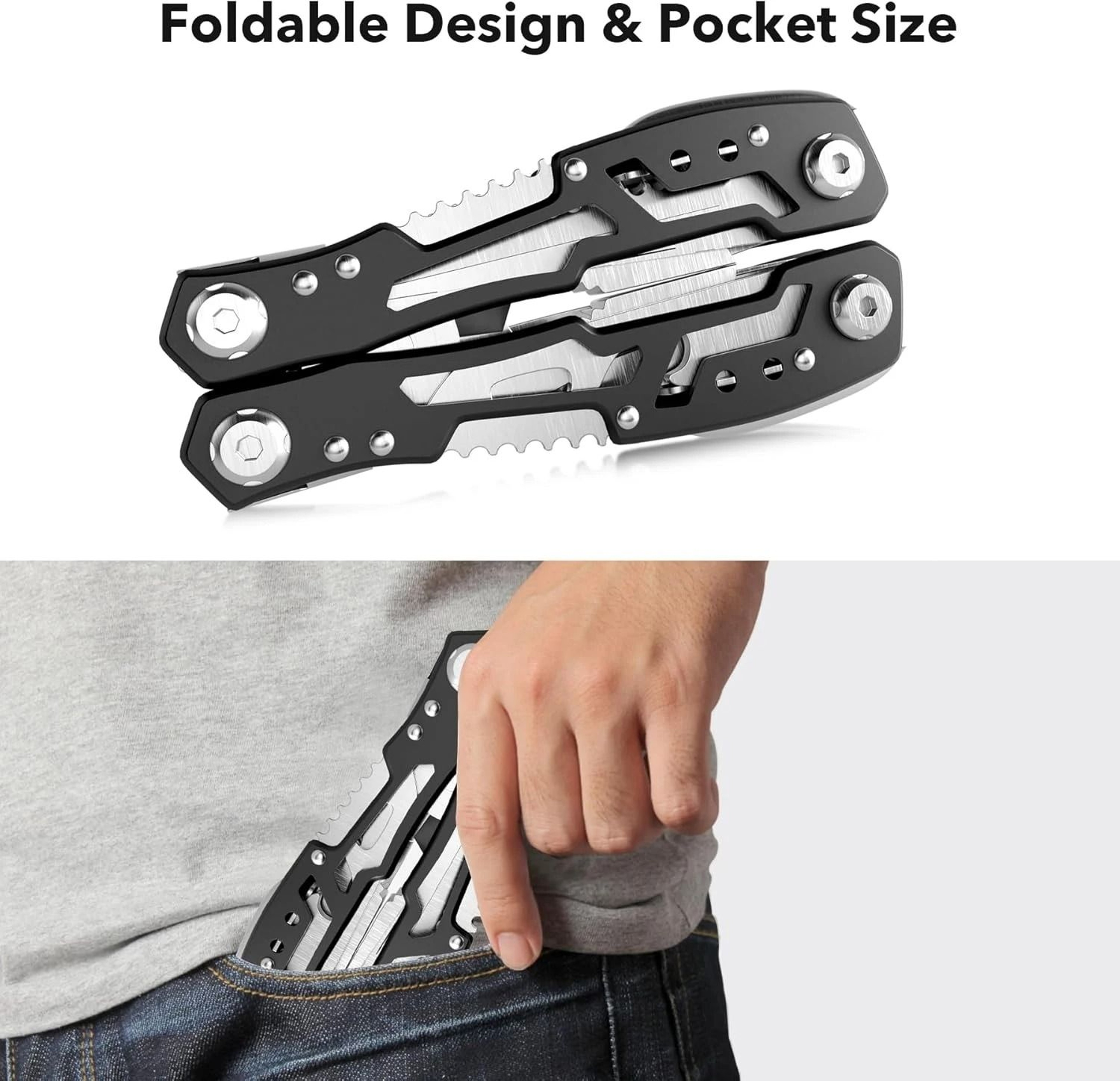 Portable 14In1 Stainless Steel Multifunction Survival Tool 3