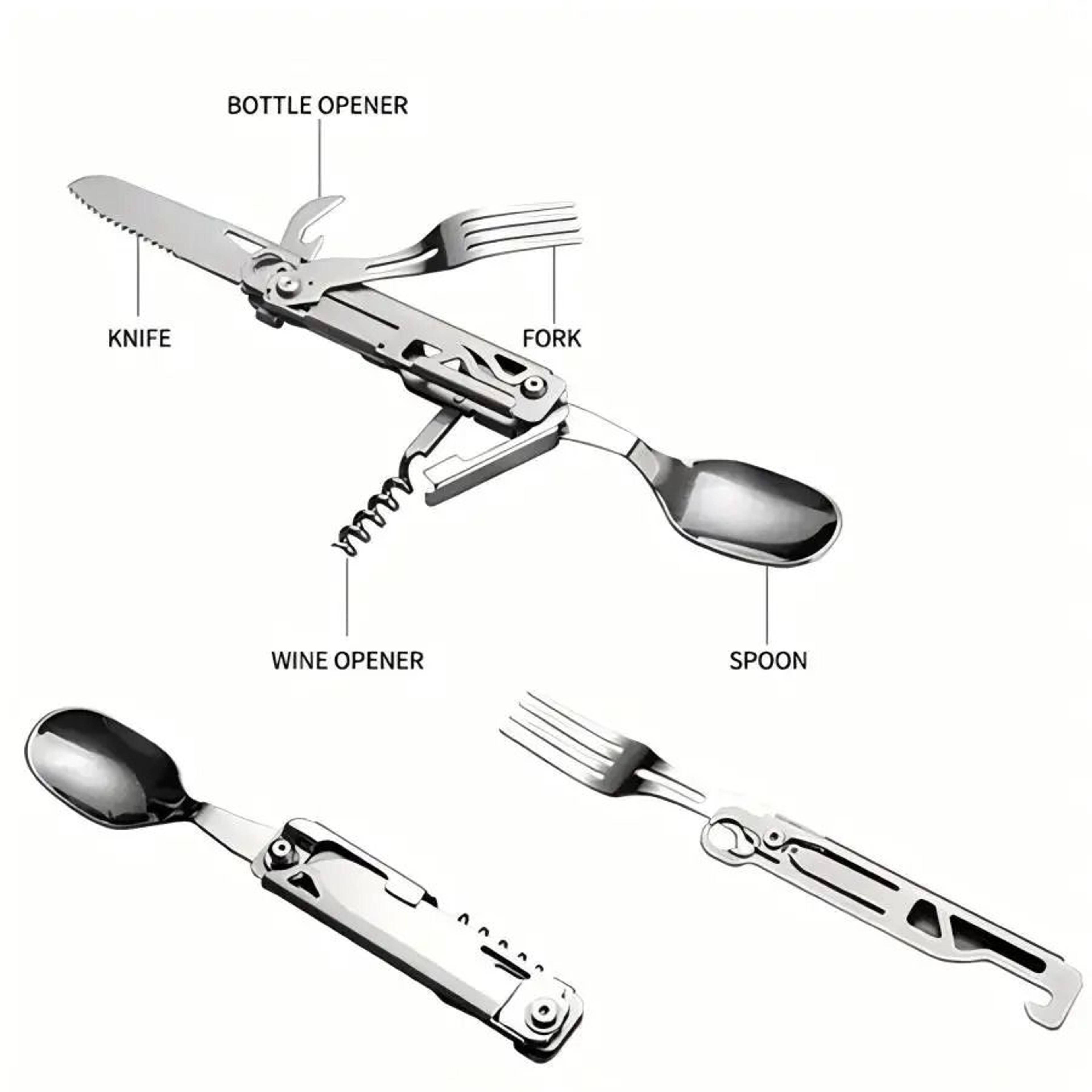 6In1 Multifunctional Tactical Camping Cutlery Set 1