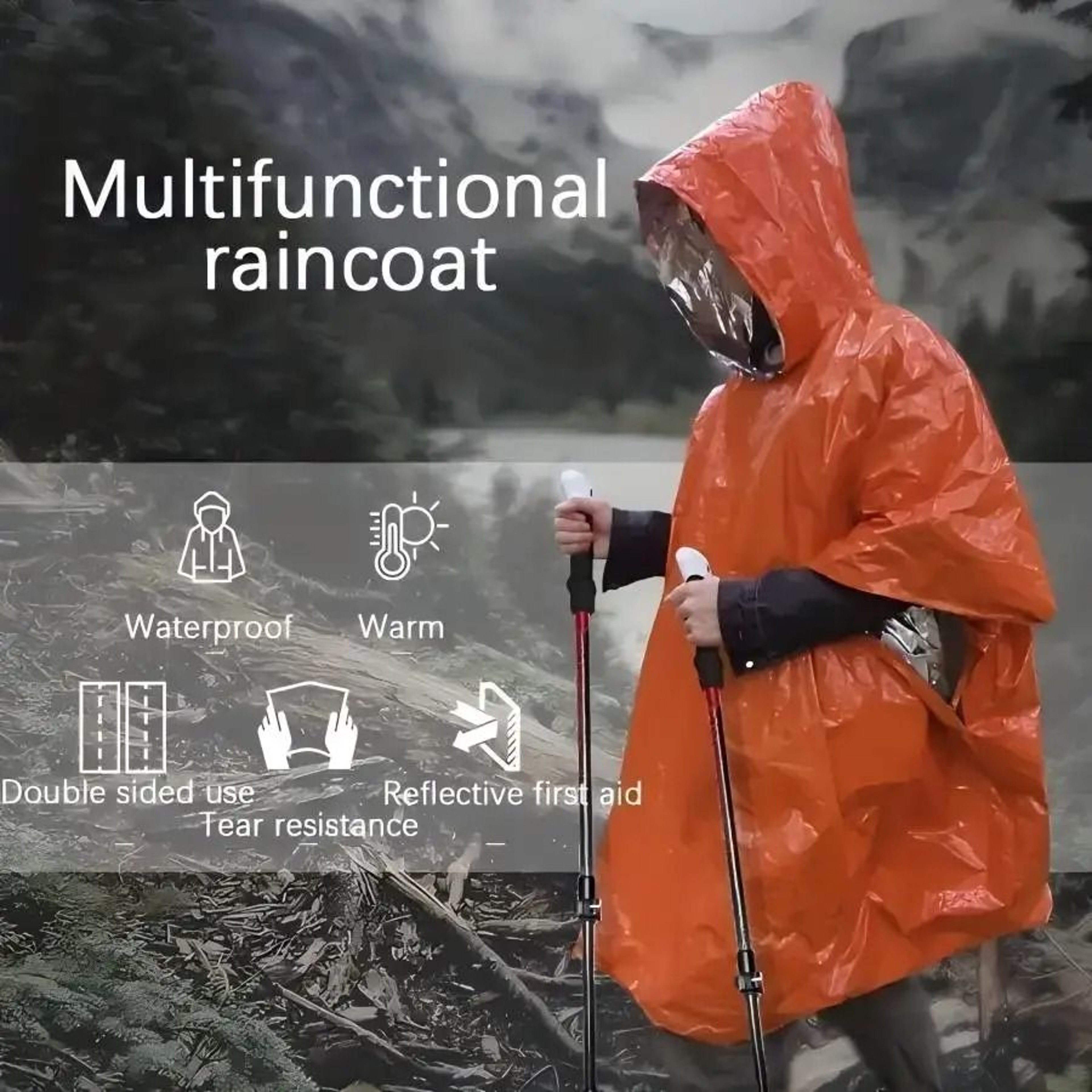 Emergency Thermal Survival Poncho 4