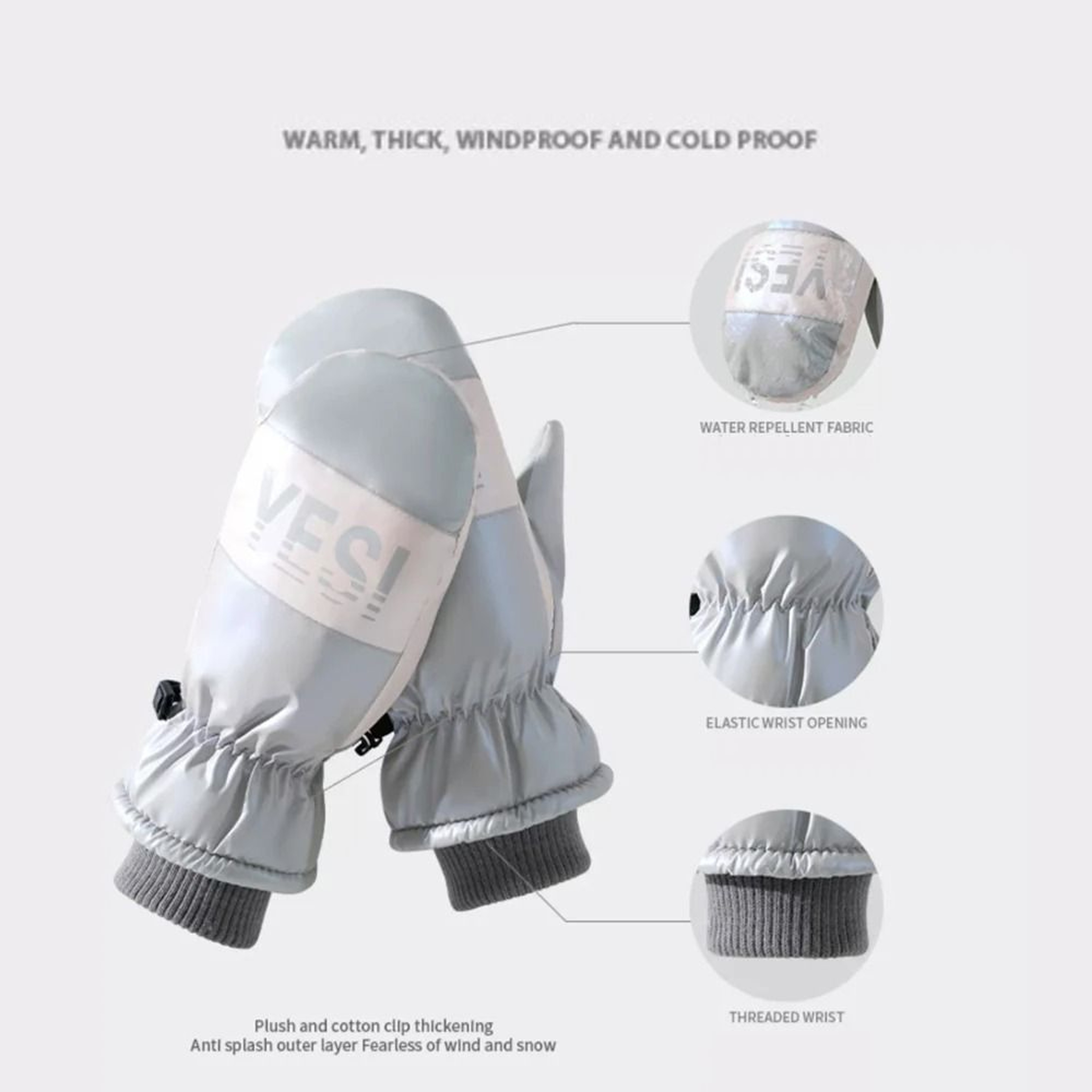 Professional Winter Thermal Performance Ski Mittens 1