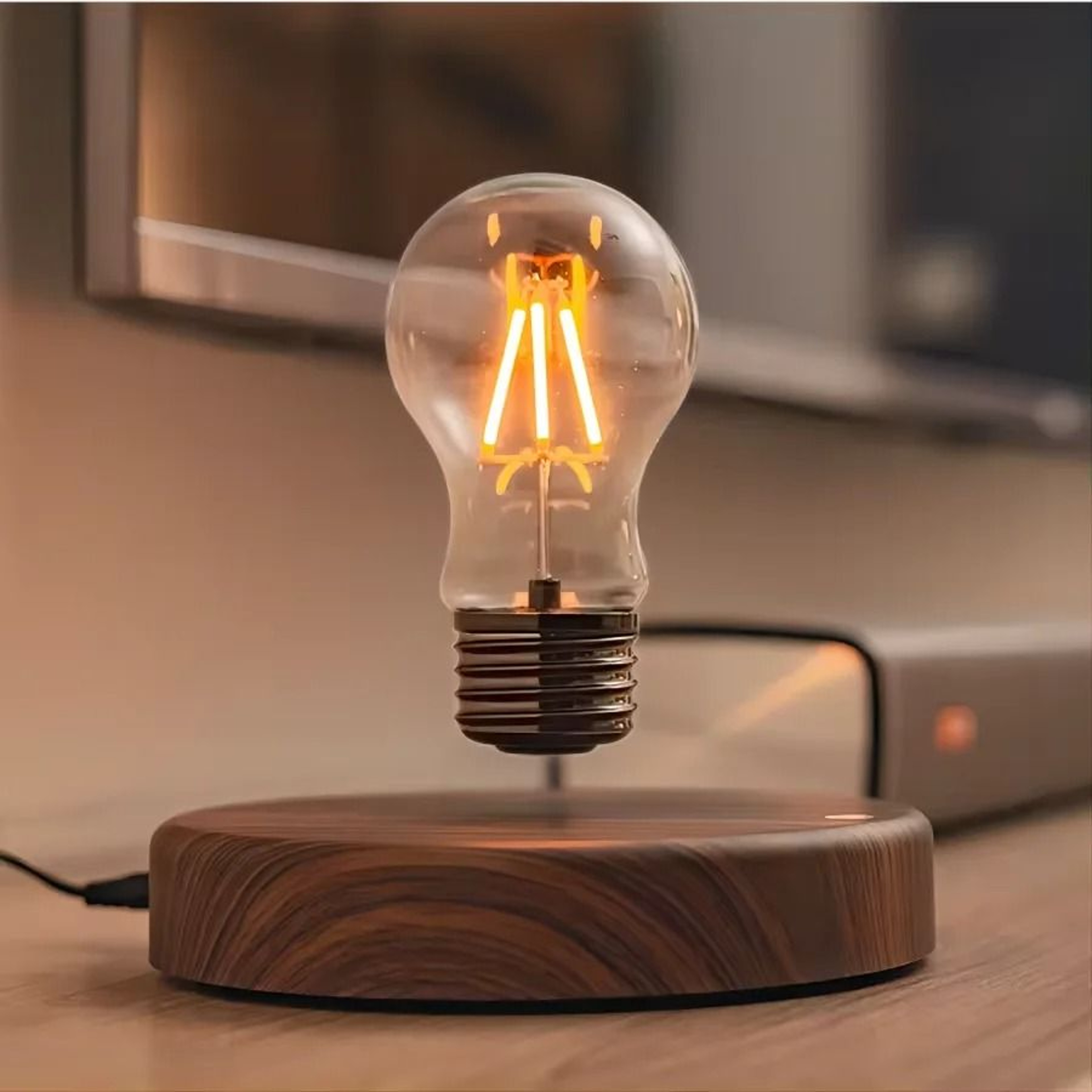 Magnetic Levitation Floating LED Bulb Table Lamp 0