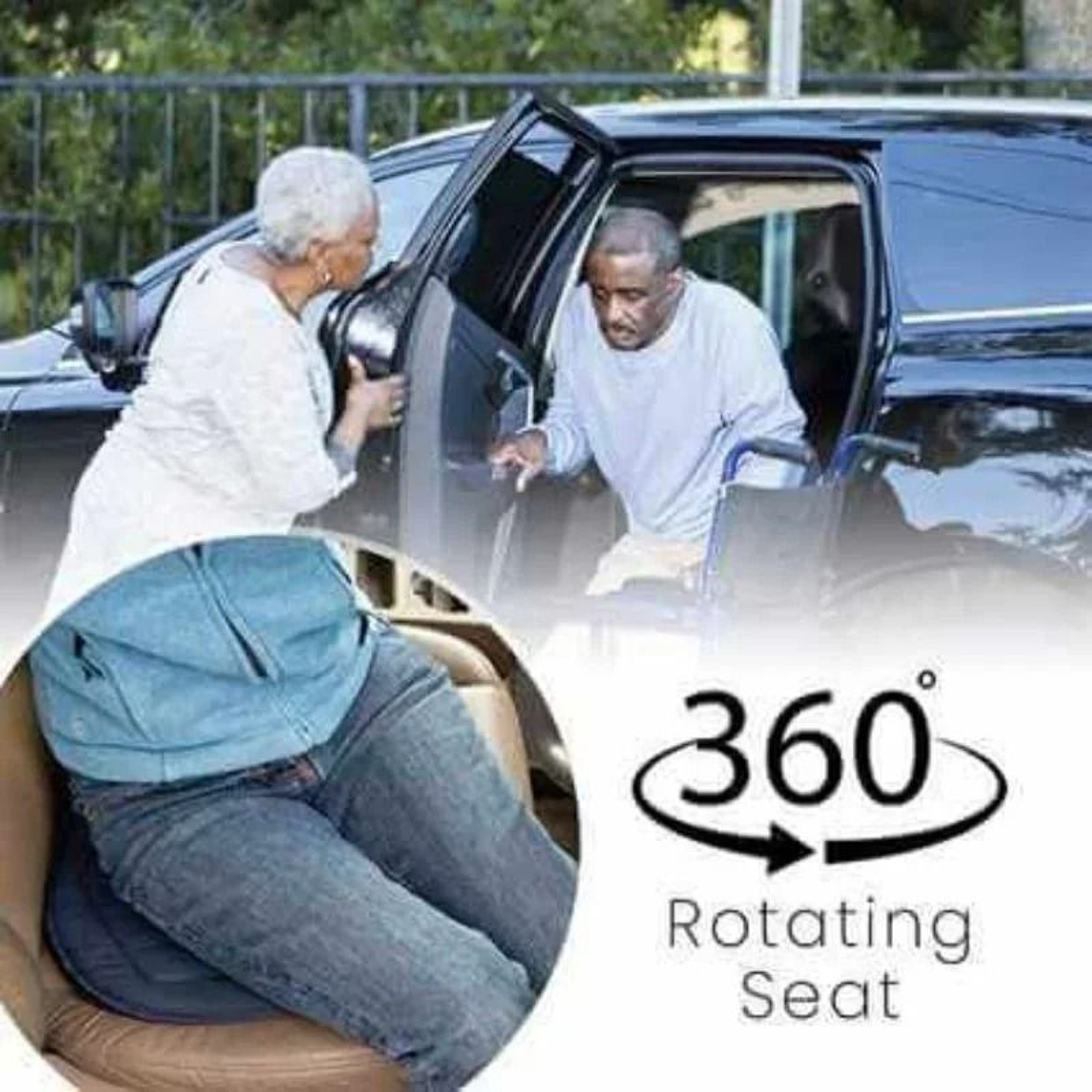 360 Rotating Memory Foam Seat Cushion 0