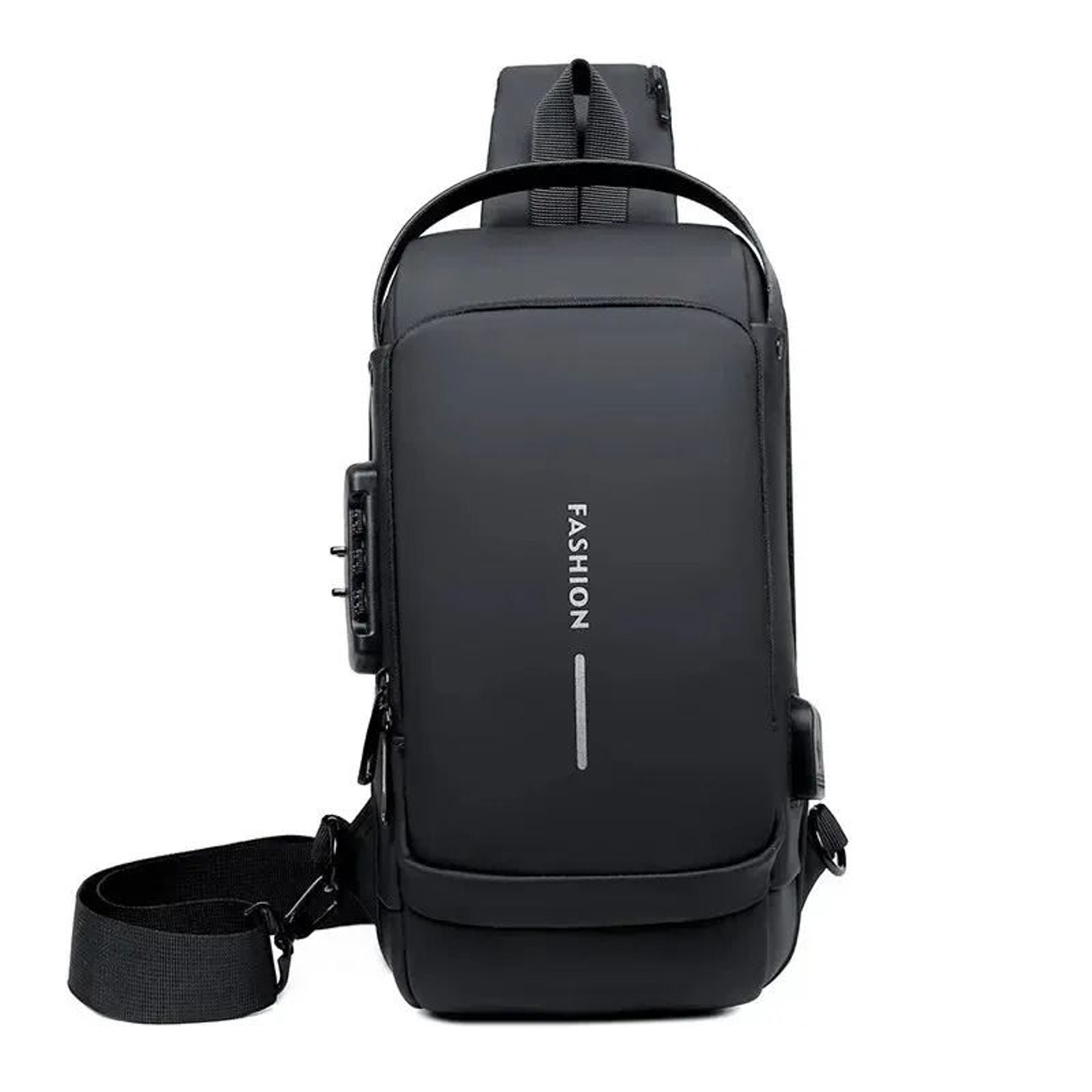 AntiTheft PU Leather Mens Crossbody Chest Bag 1