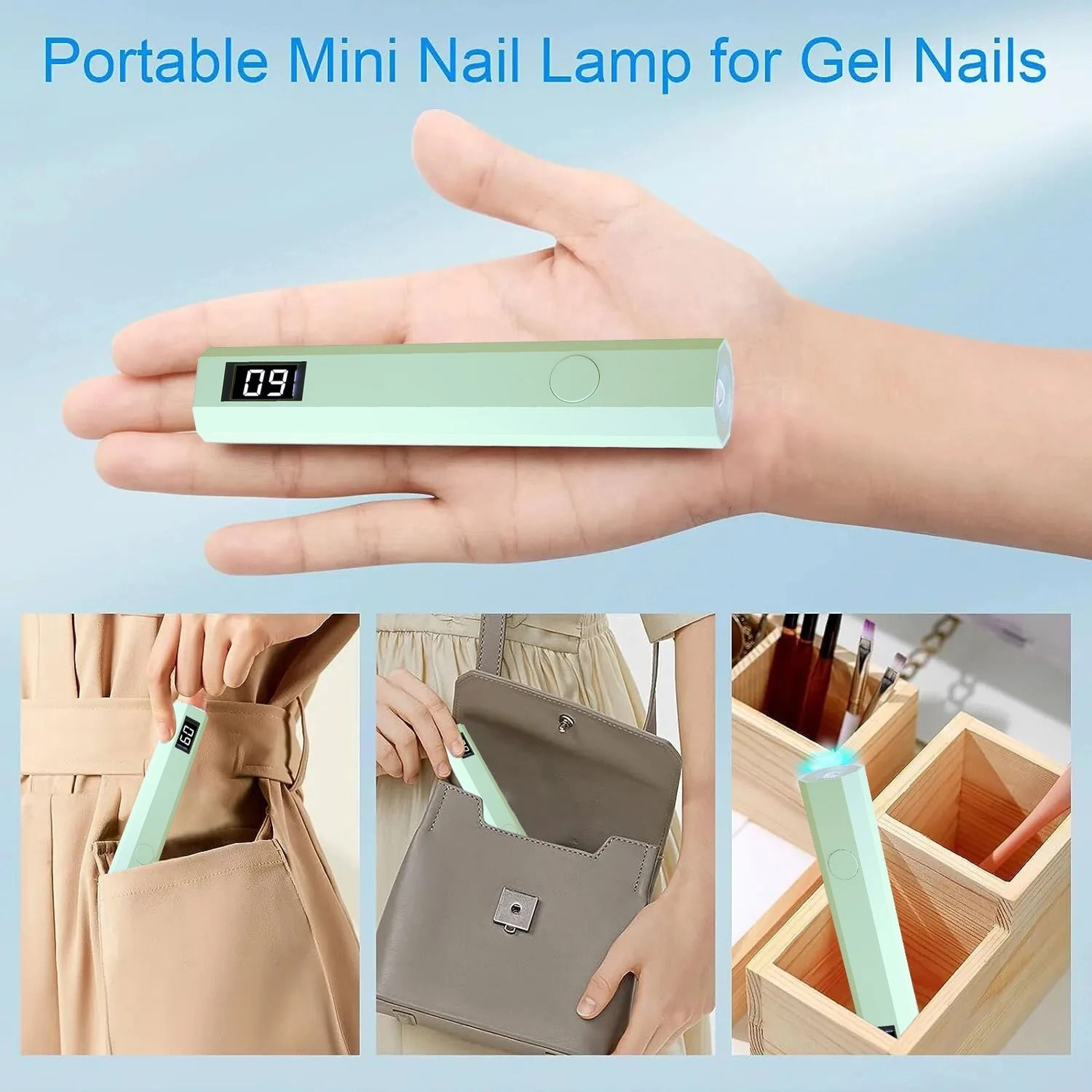 YIKOOLIN Handheld USB Mini UV LED Nail Lamp 5