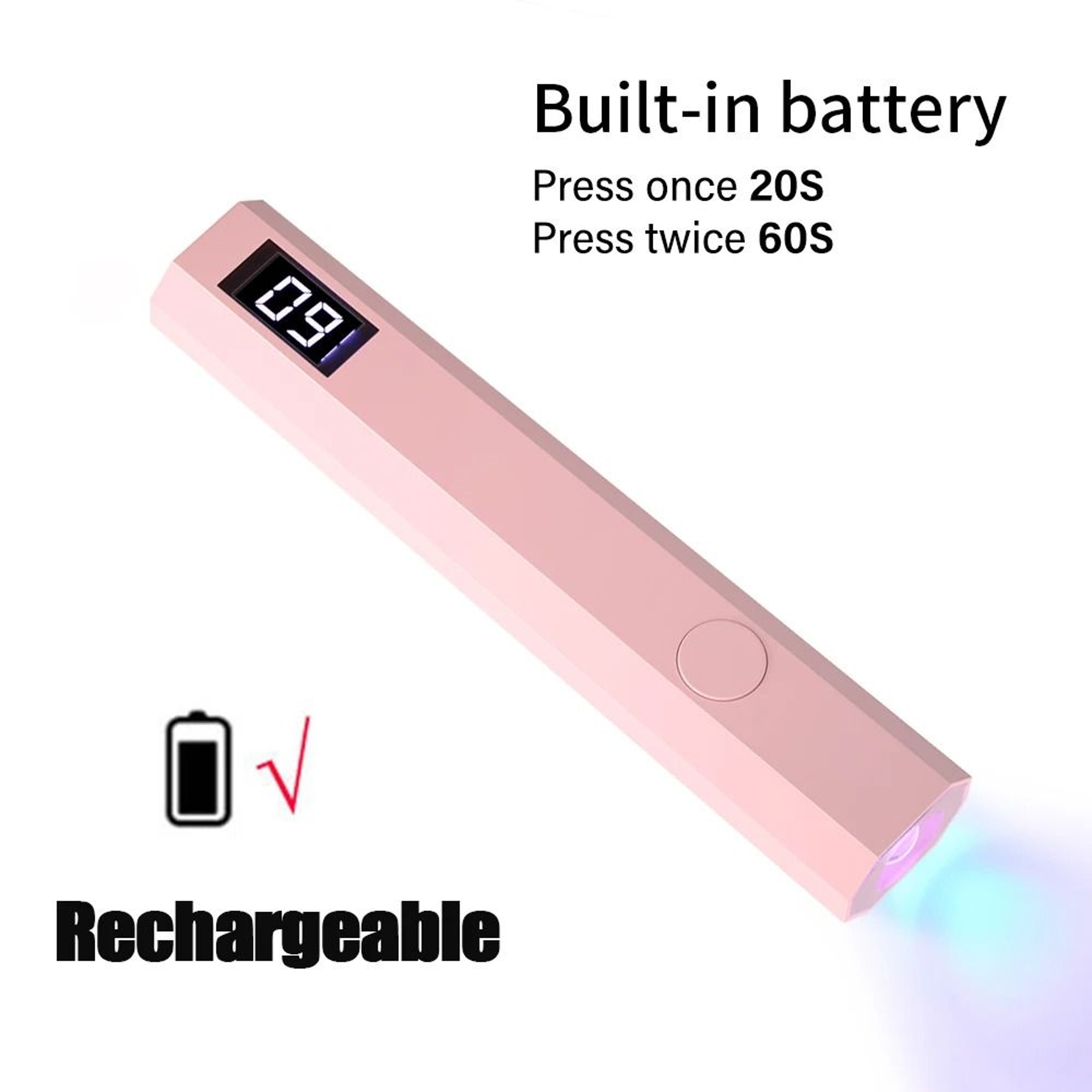 YIKOOLIN Handheld USB Mini UV LED Nail Lamp 8