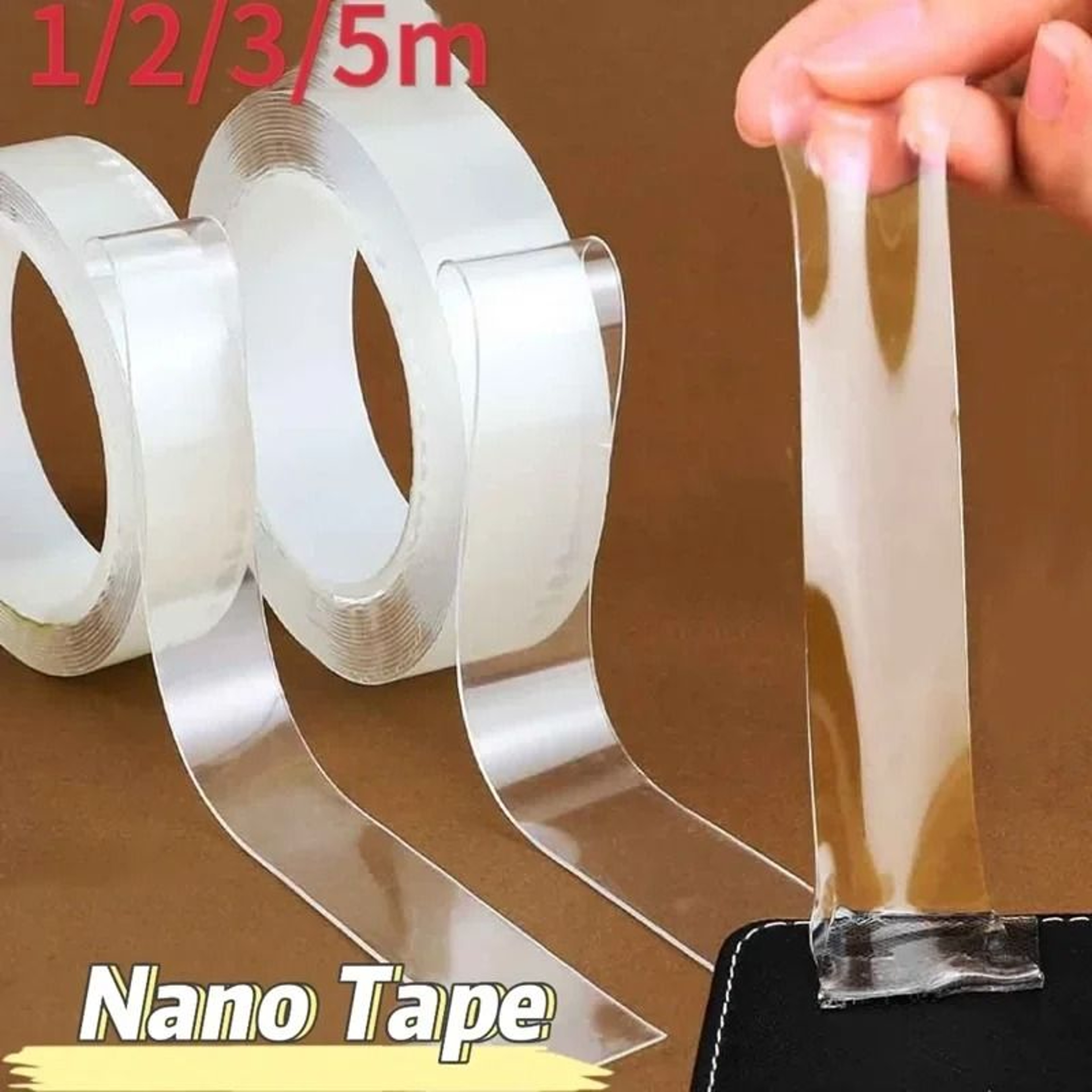 Reusable Nano Adhesive DoubleSided Tape 0