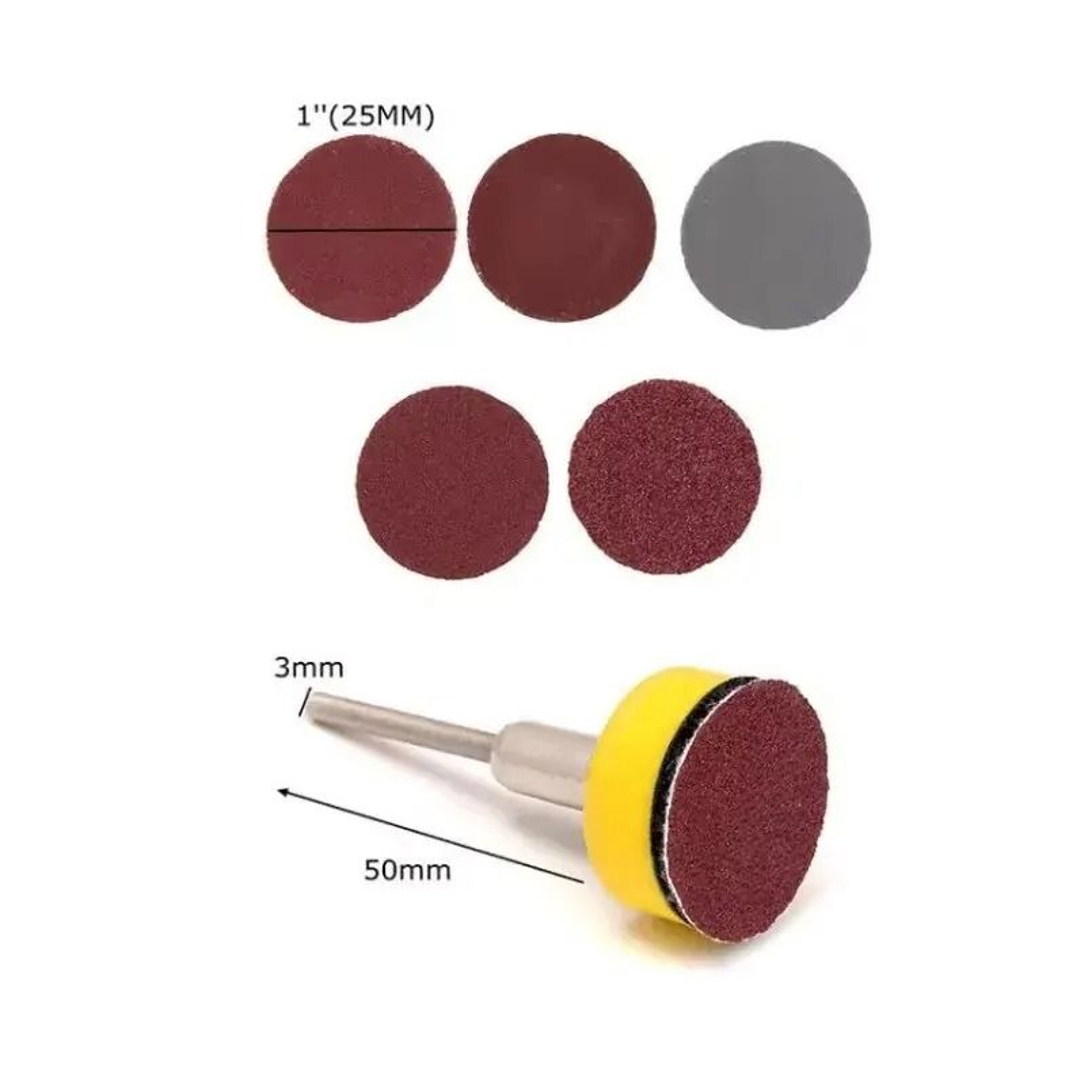 100Piece Precision 1Inch Sandpaper  Sanding Disc Set 2