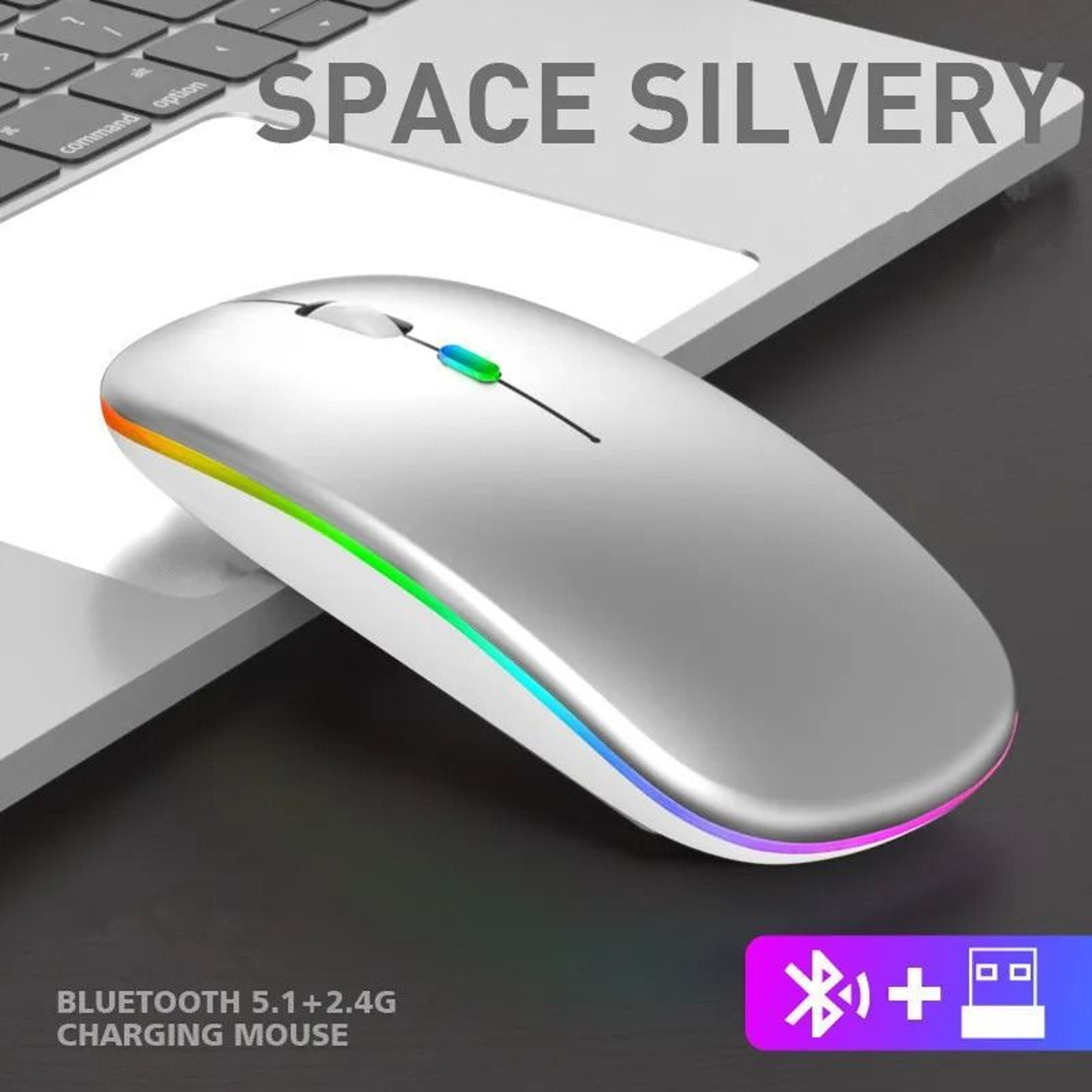 Luminous DualMode Wireless Charging Mouse 10