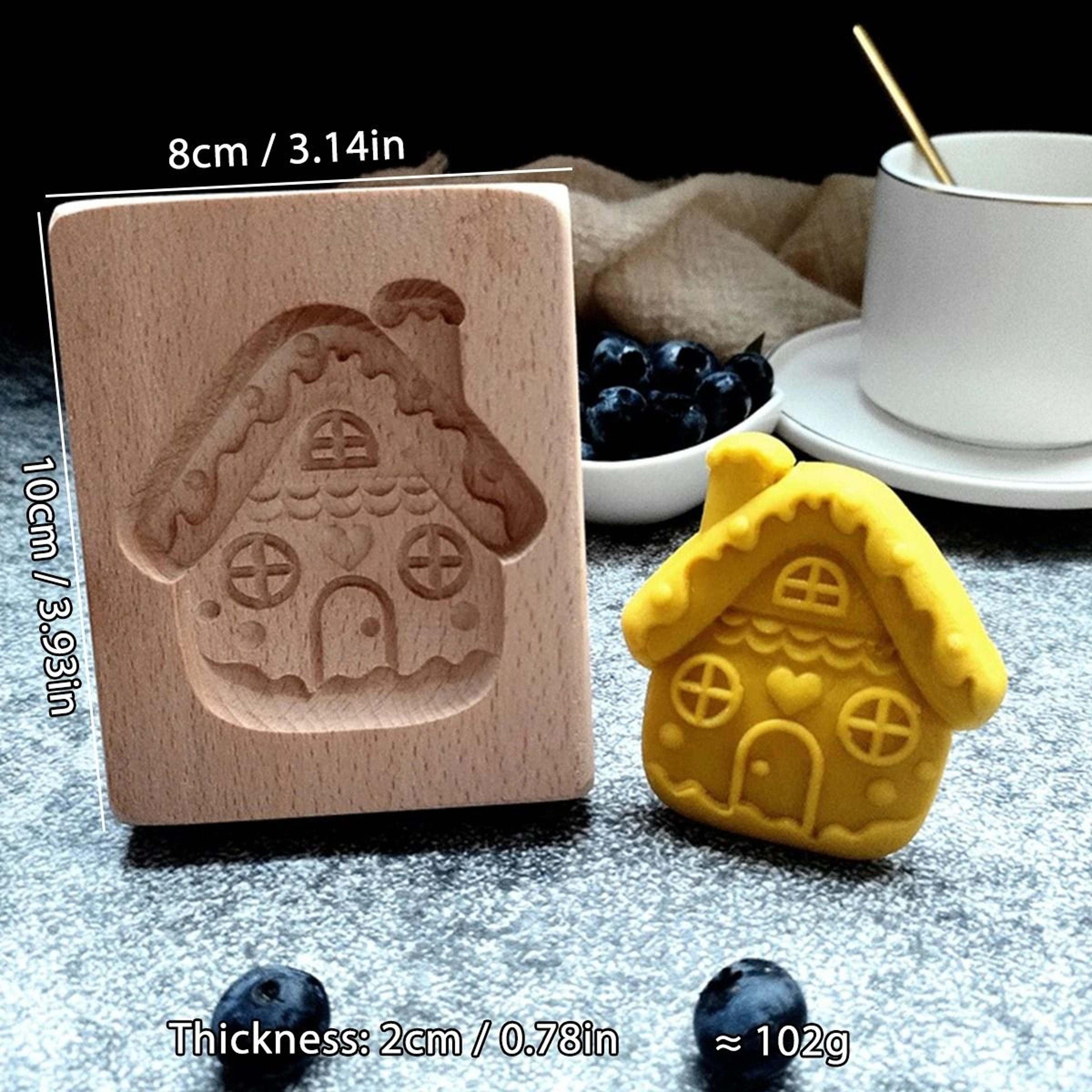 Christmas 3D Engraved Wooden Cookie Mold 11