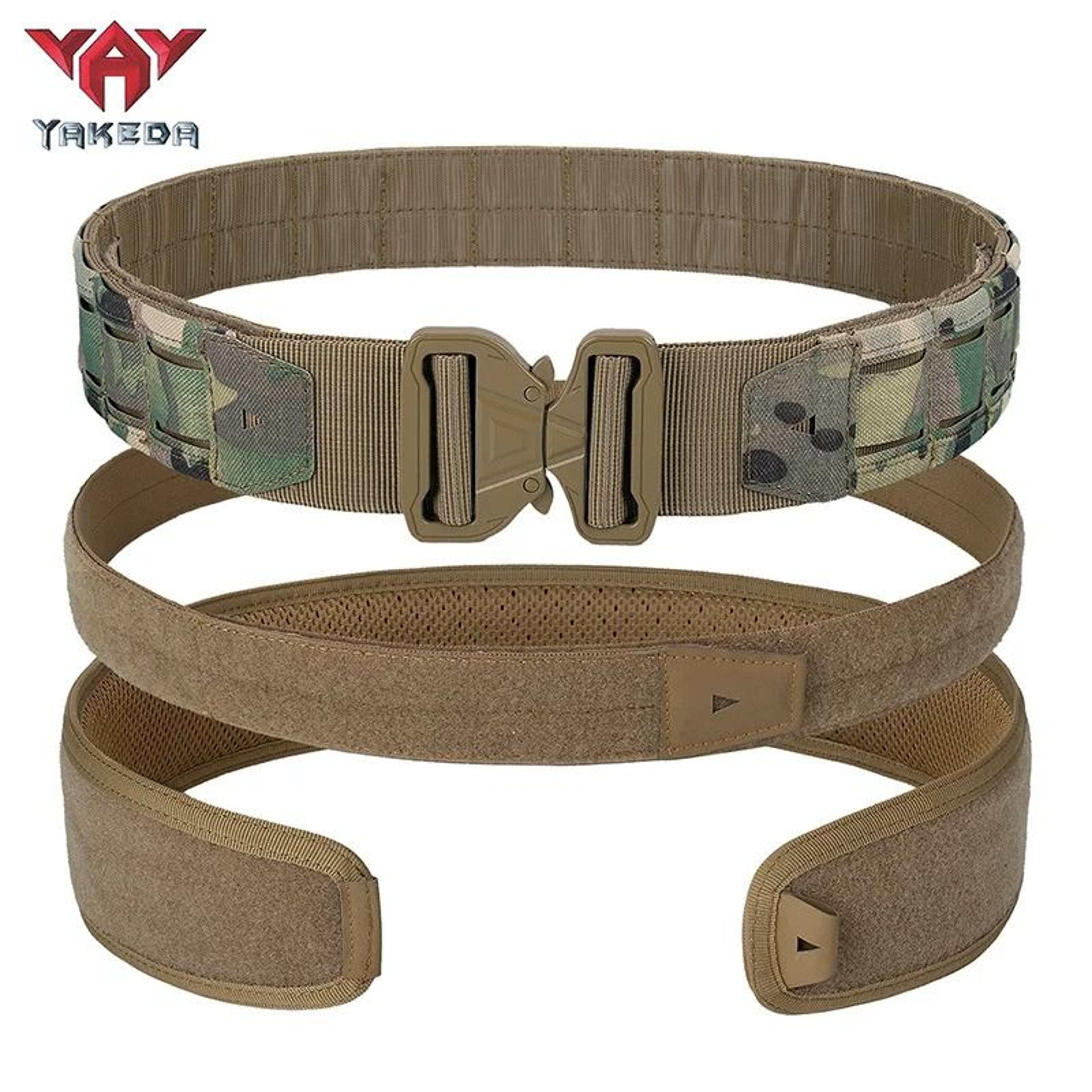 YAKEDA 3IN1 Laser Cut Tactical Combat Belt 9