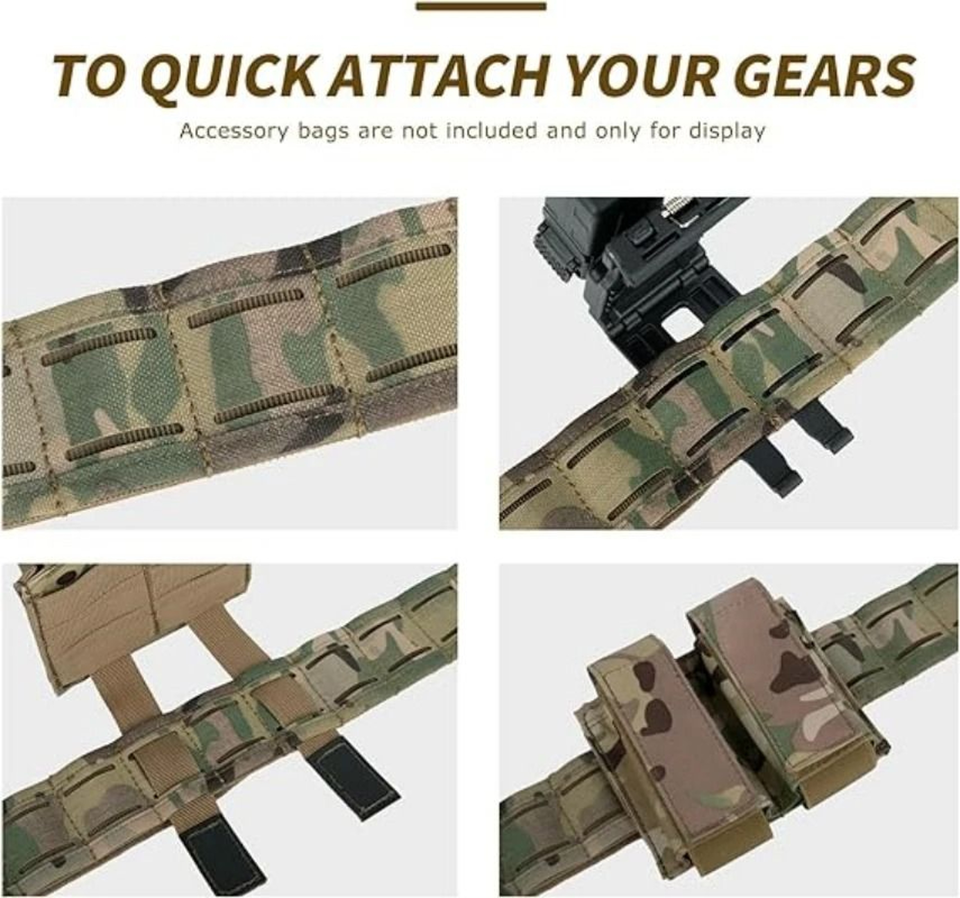 YAKEDA 3IN1 Laser Cut Tactical Combat Belt 2