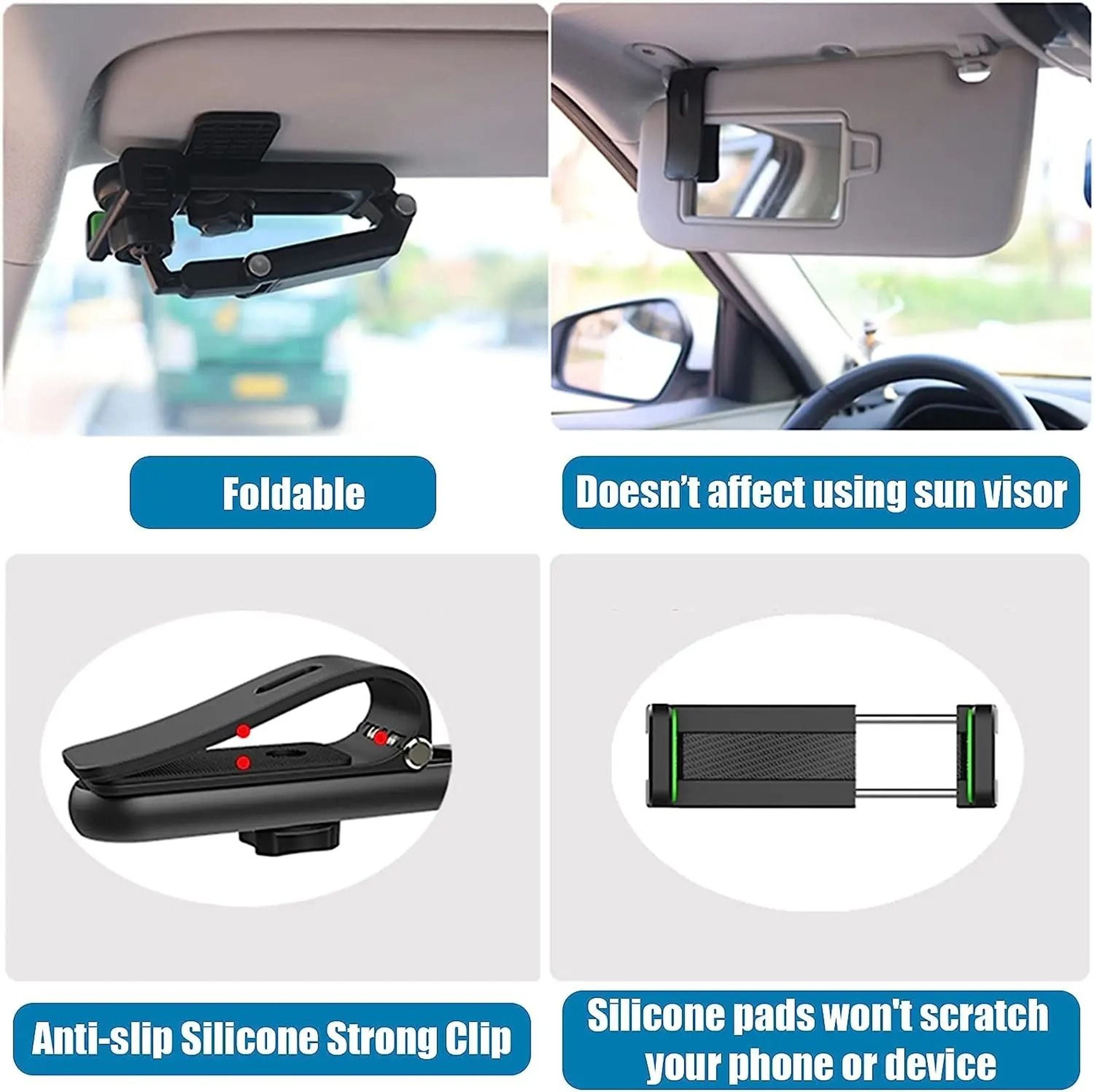 Multifunctional 360 Rotating Sun Visor Phone Holder 4