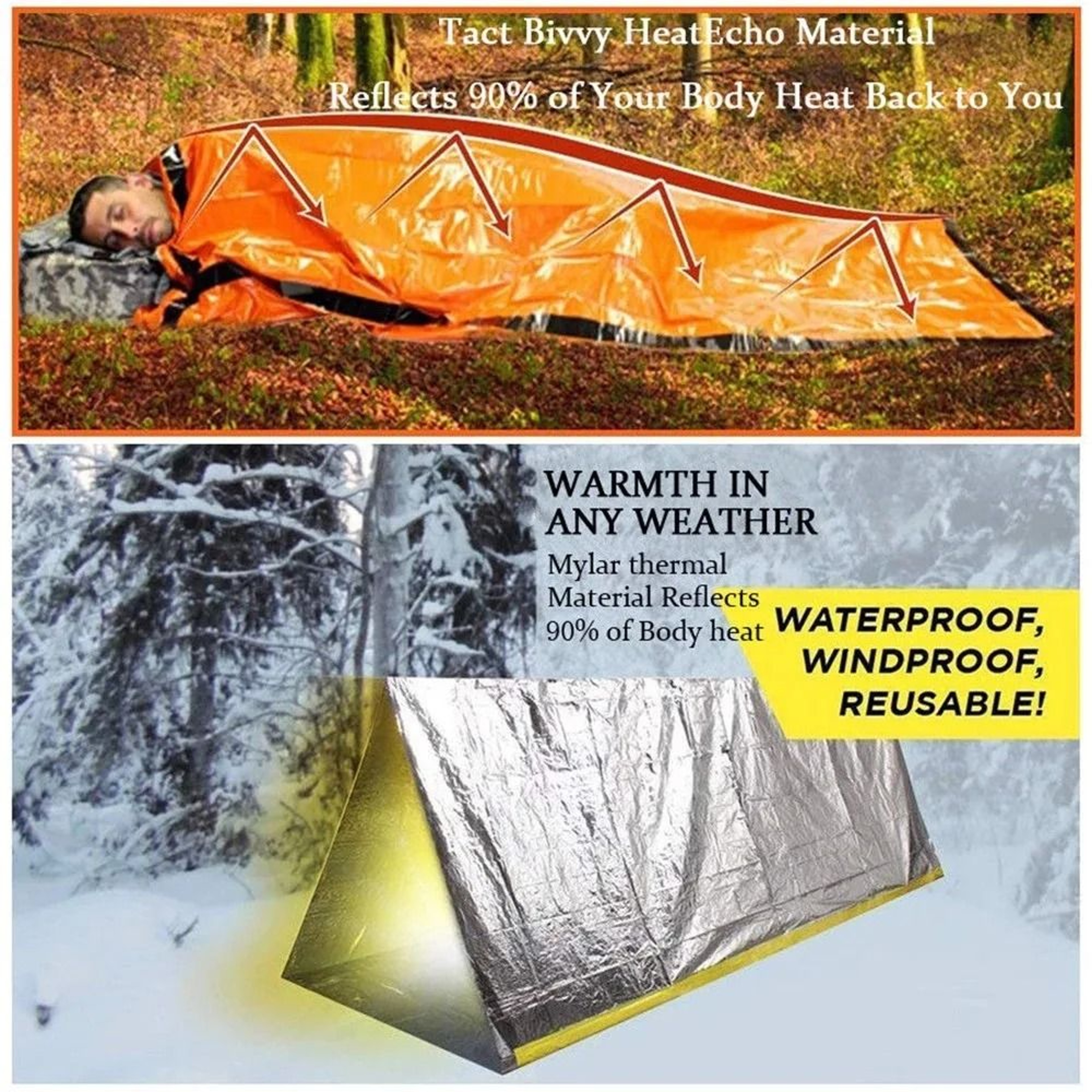 Portable Waterproof Emergency Survival Sleeping Bag 4