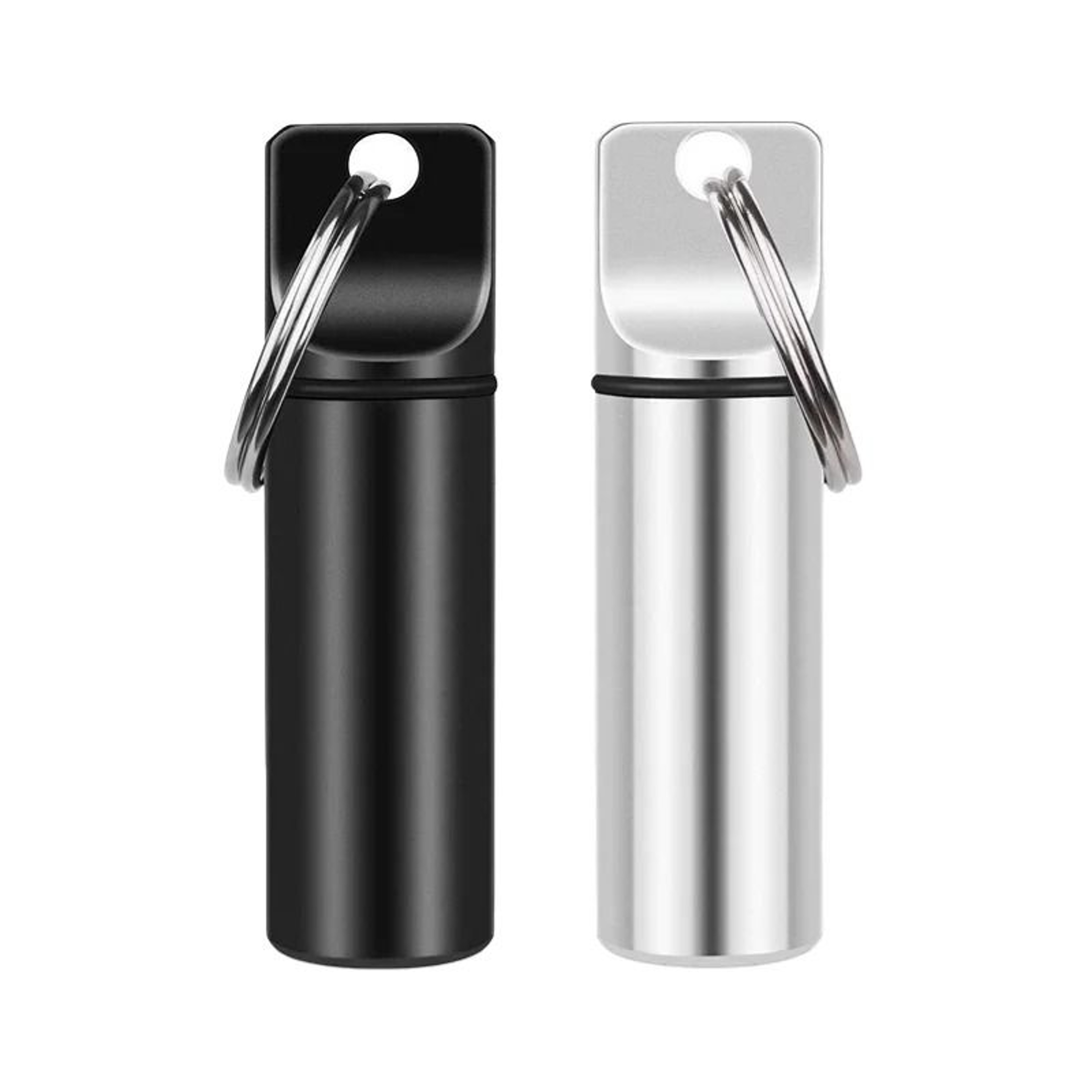 Aluminum Waterproof Pill Box Case With Keychain 0