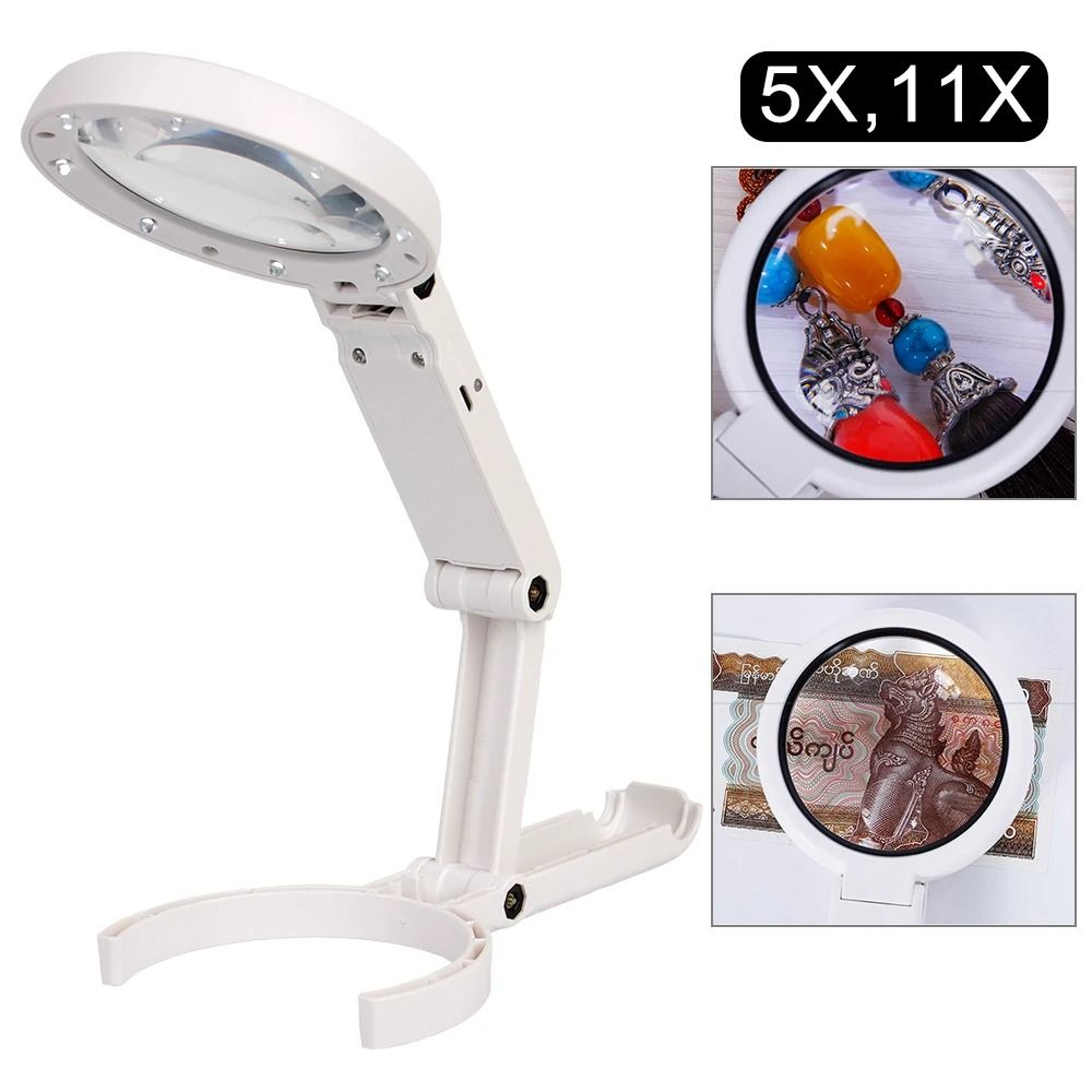 DualPower Handheld And Desktop LED Magnifying Glass 0