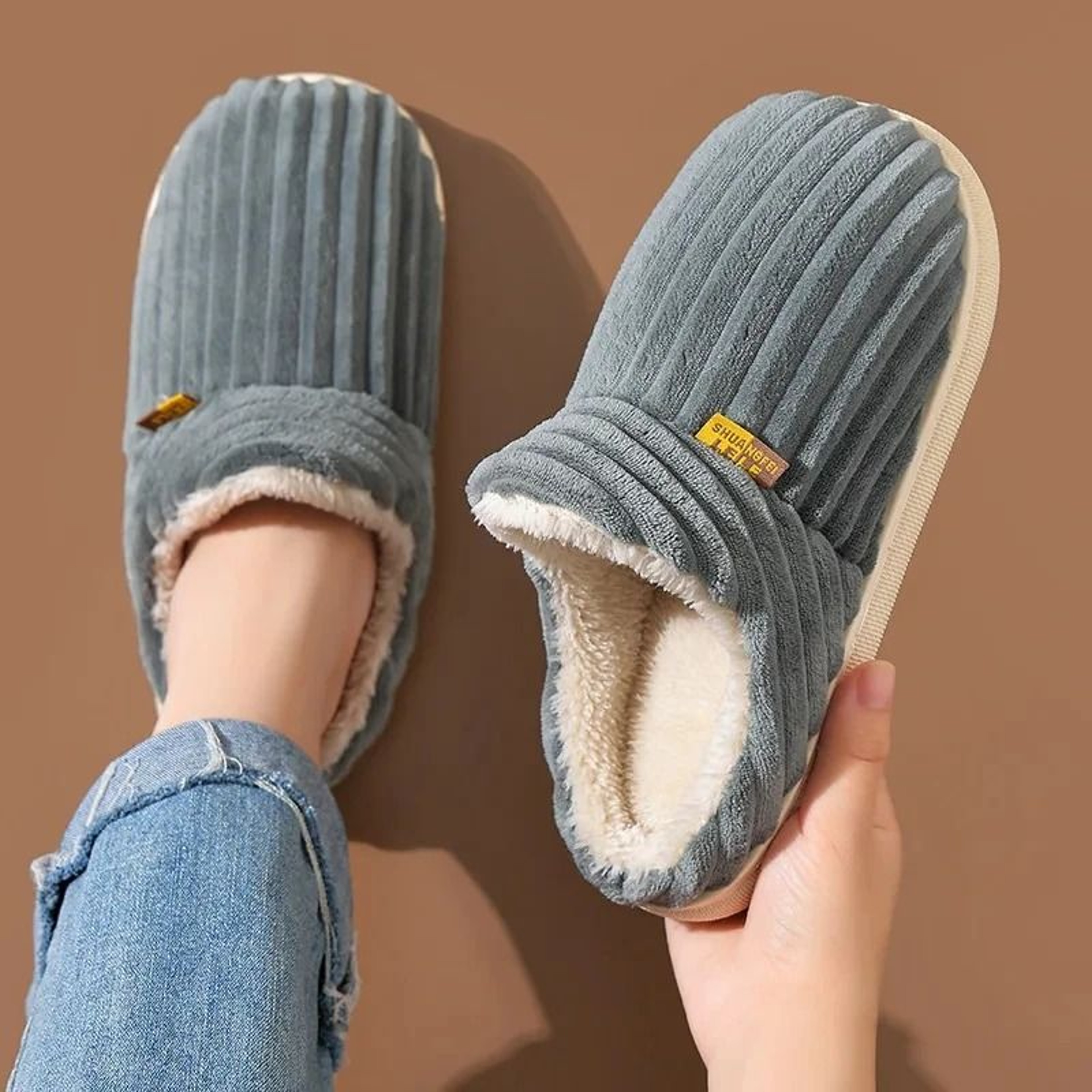 Shevalues Winter Plush Indoor Cotton Boots 17