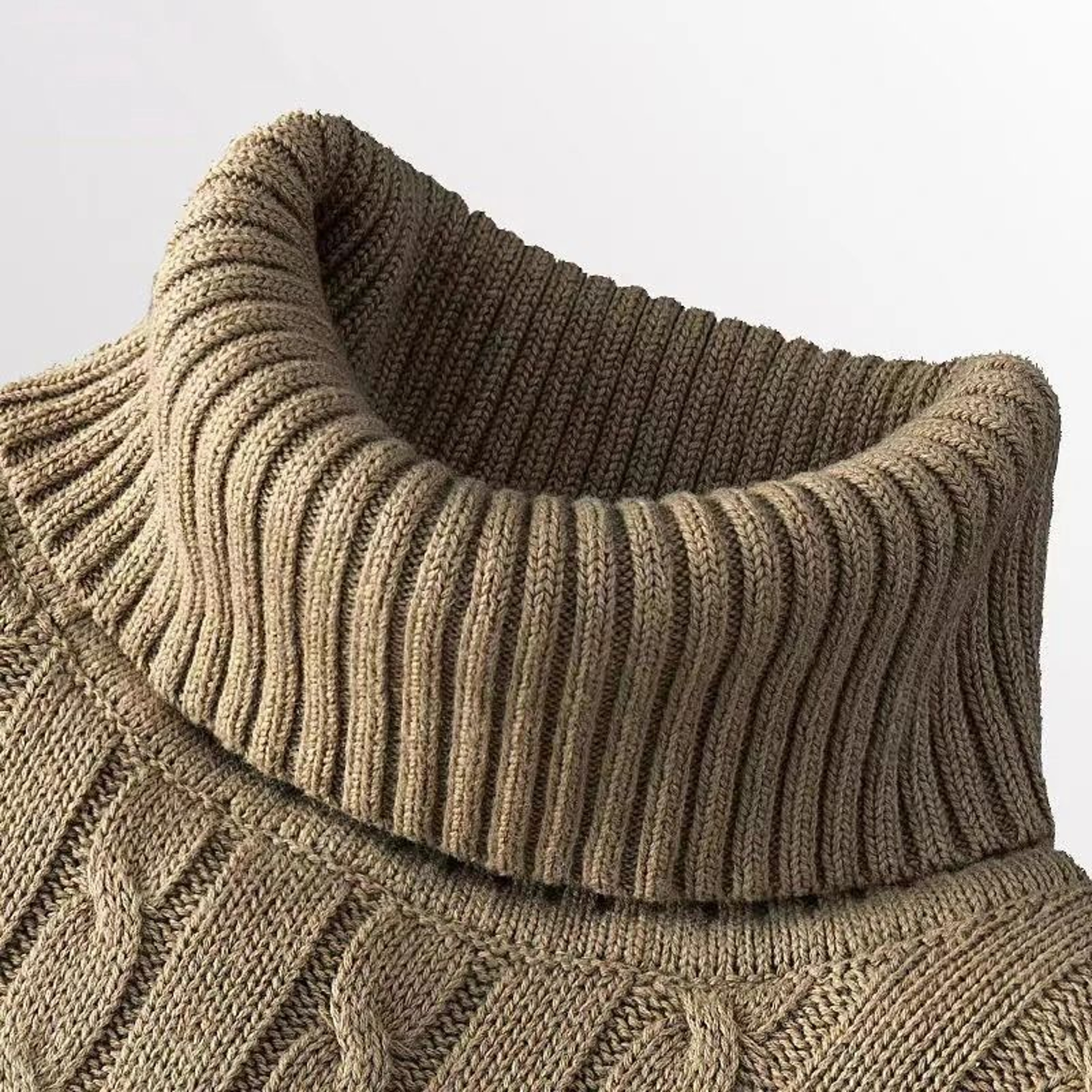 New Mens Turtleneck Knitted Woolen Sweater 6