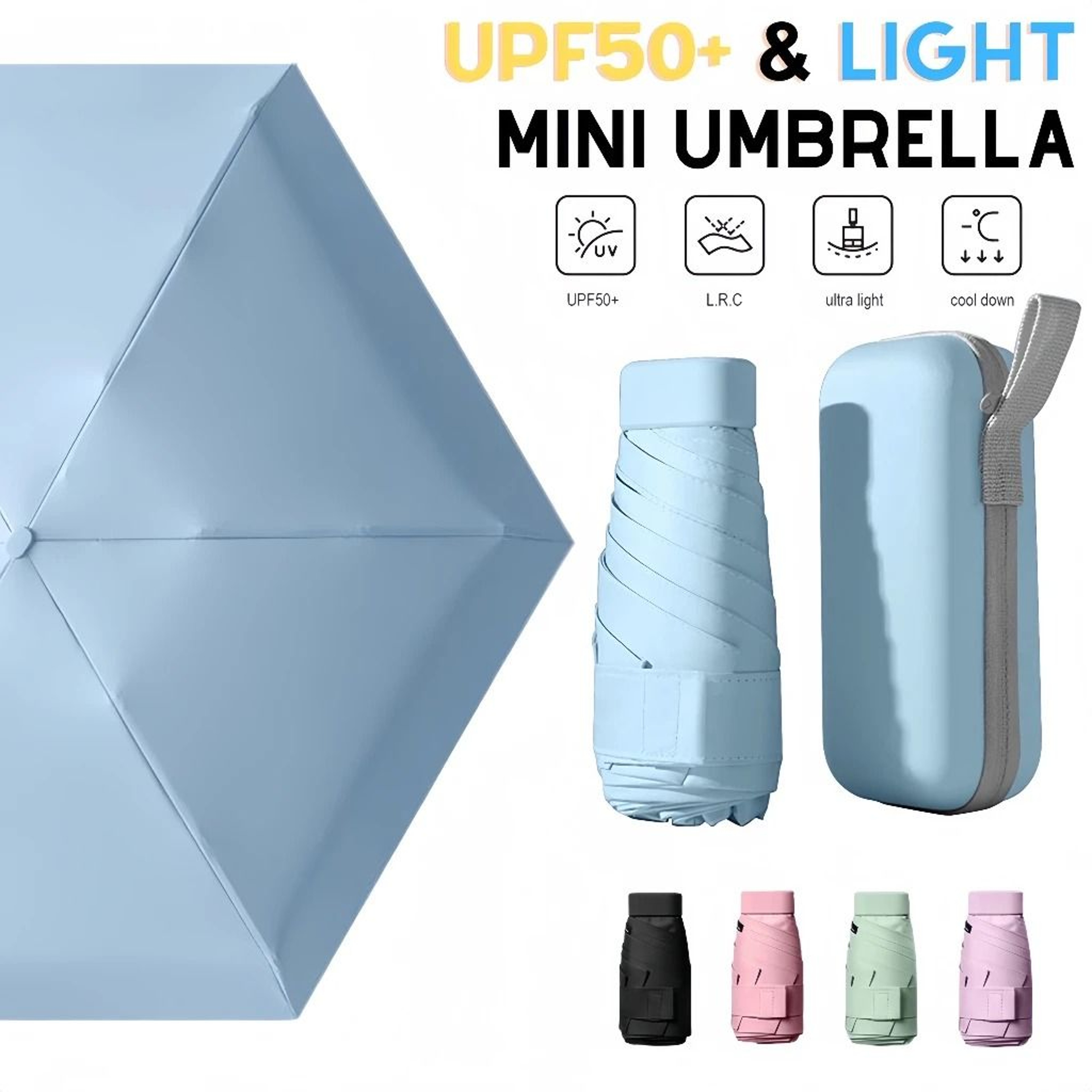 UltraCompact Portable Capsule Sun  Rain Parasol 0