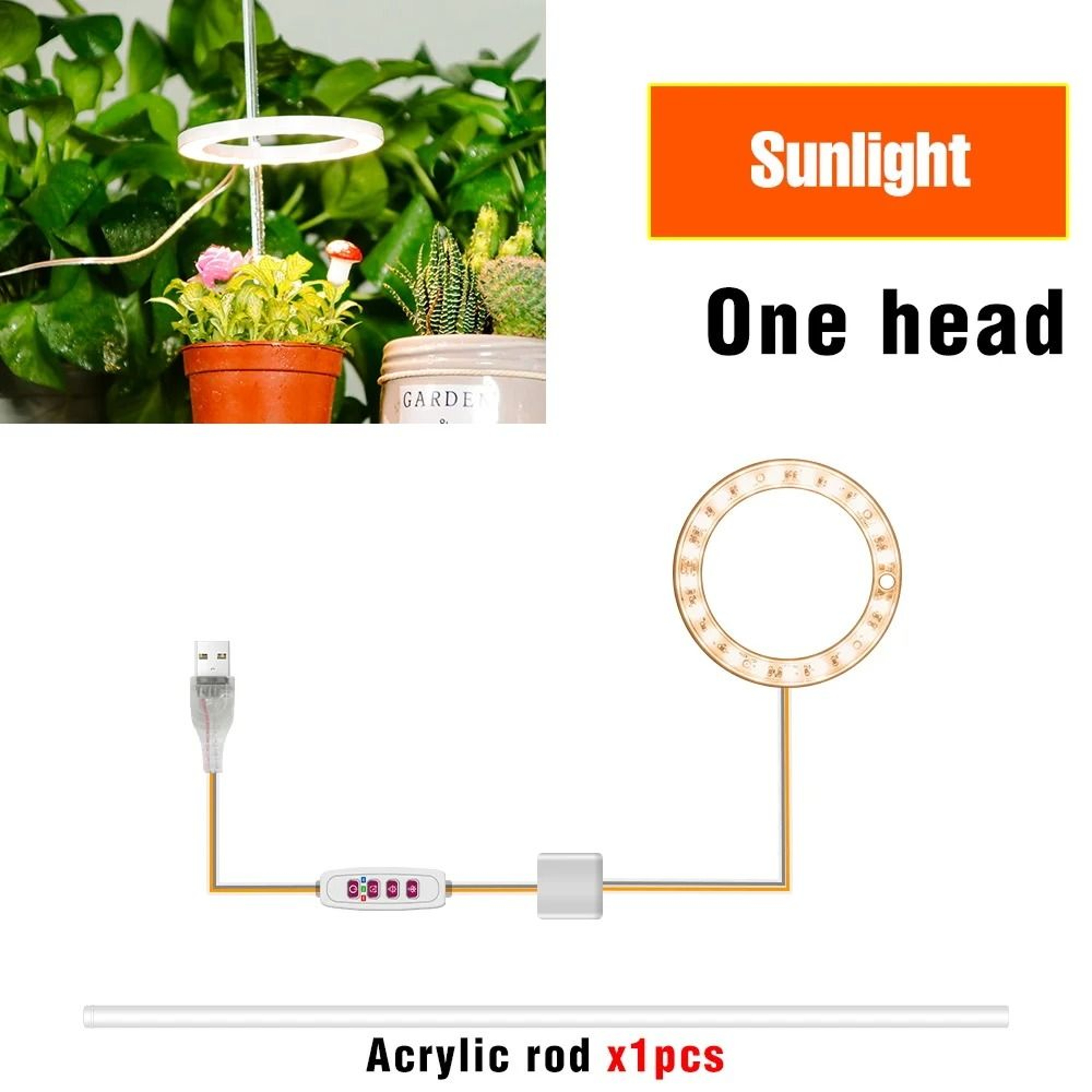 LED Full Spectrum USB Phytolamp Indoor Grow Lights 15