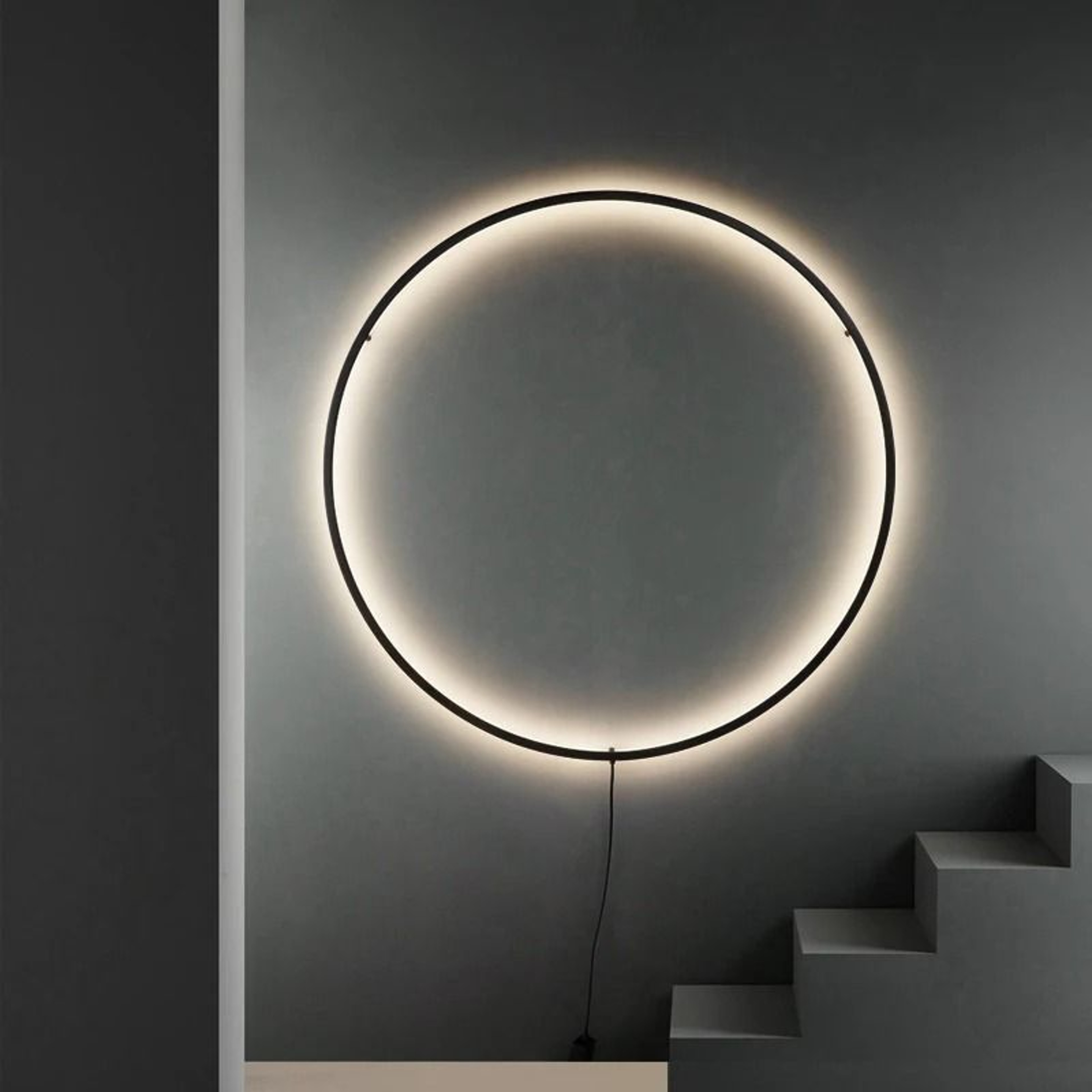 Modern Large Circle LED Wall Sconce System 3