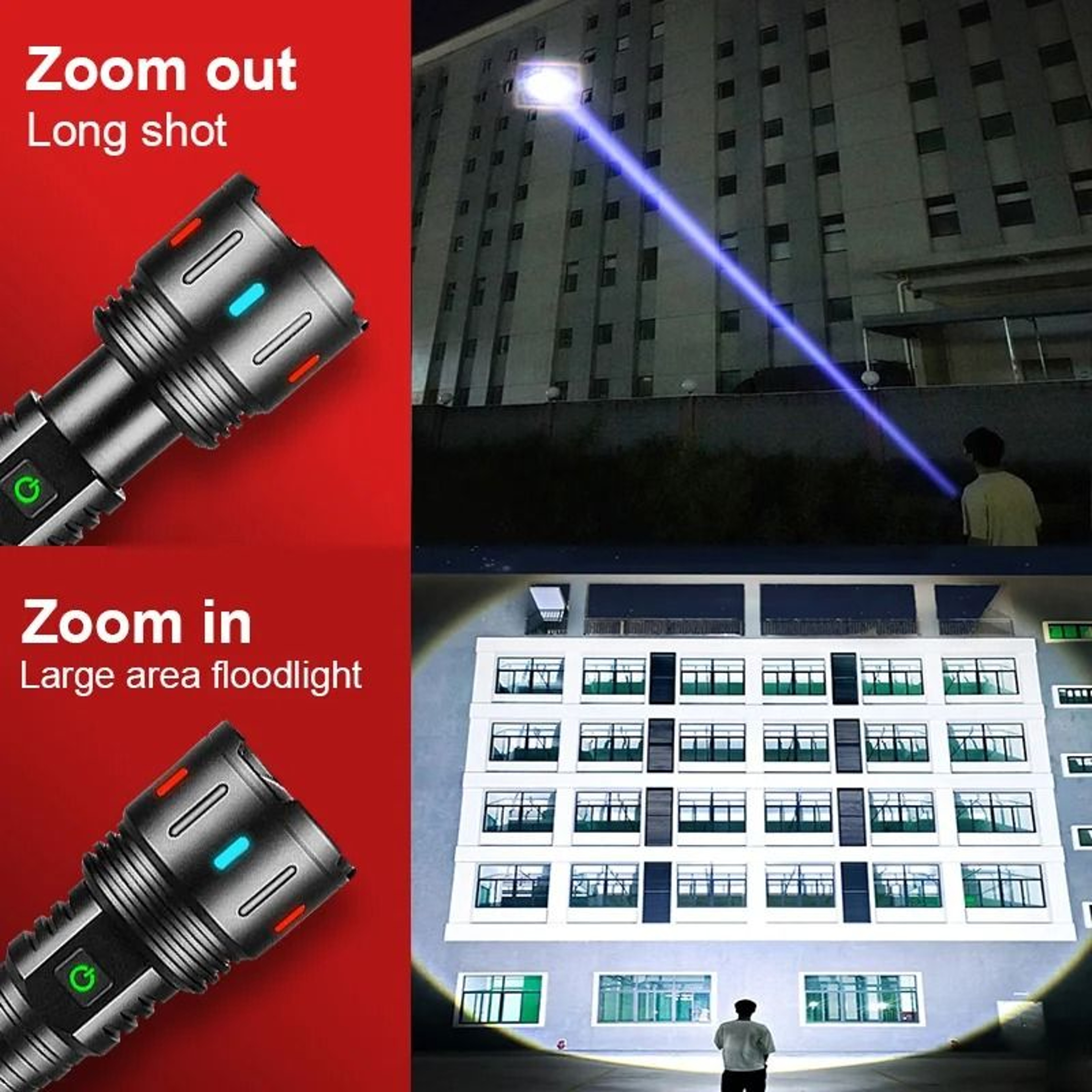 Most Powerful LED Flashlight Super Bright Zoomable Torch 5