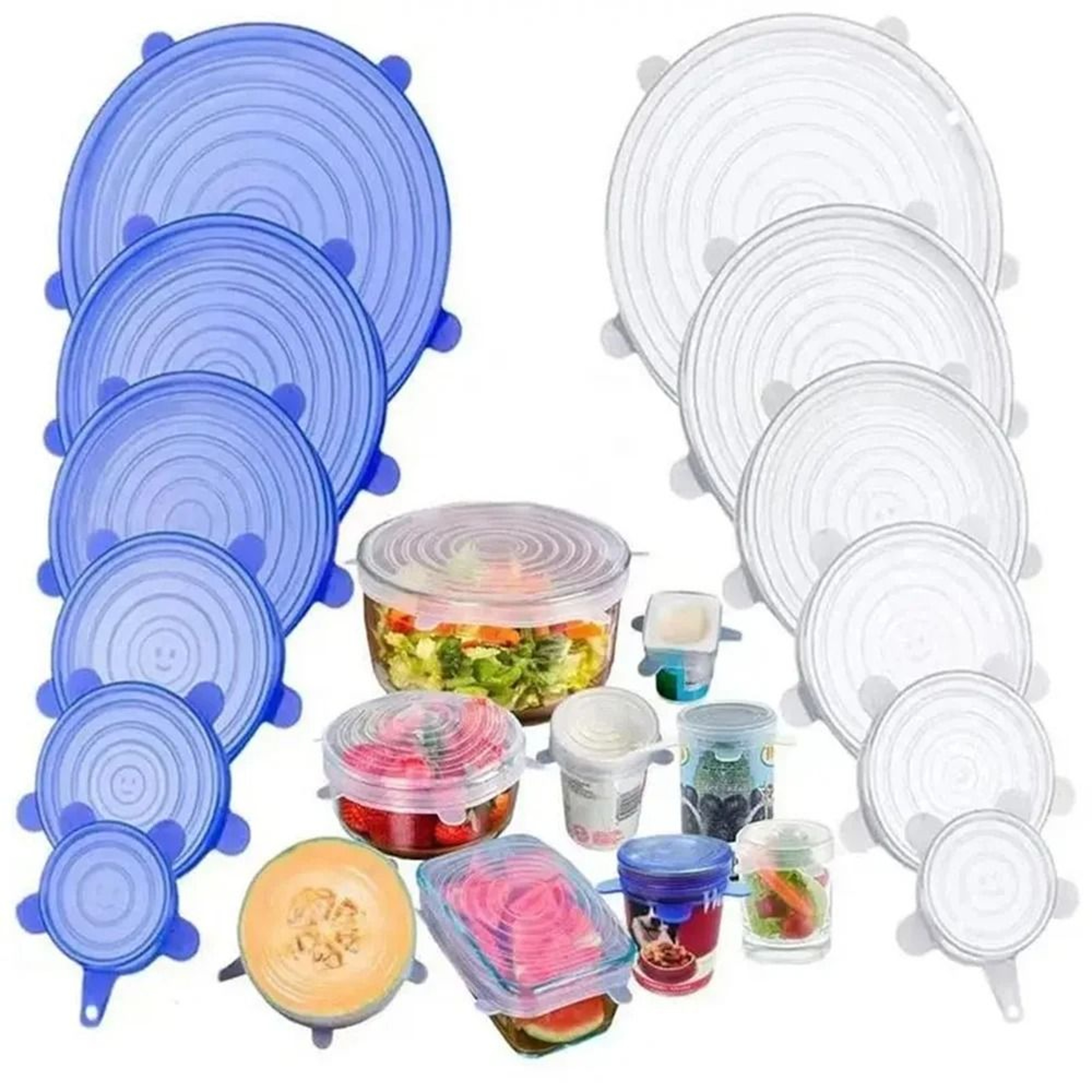 Reusable Food Grade Silicone Stretch Lids 6 Piece Set 4