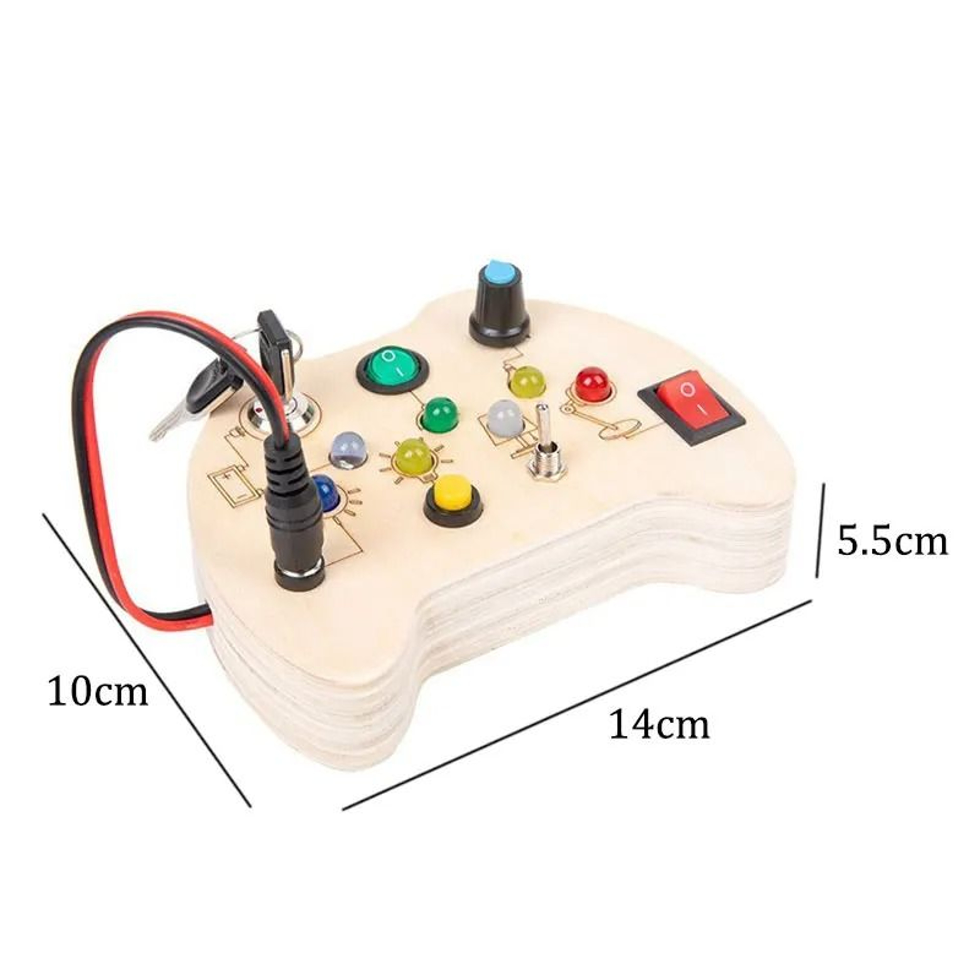 Montessori LED Light Switch And Steering Wheel Busy Board 0
