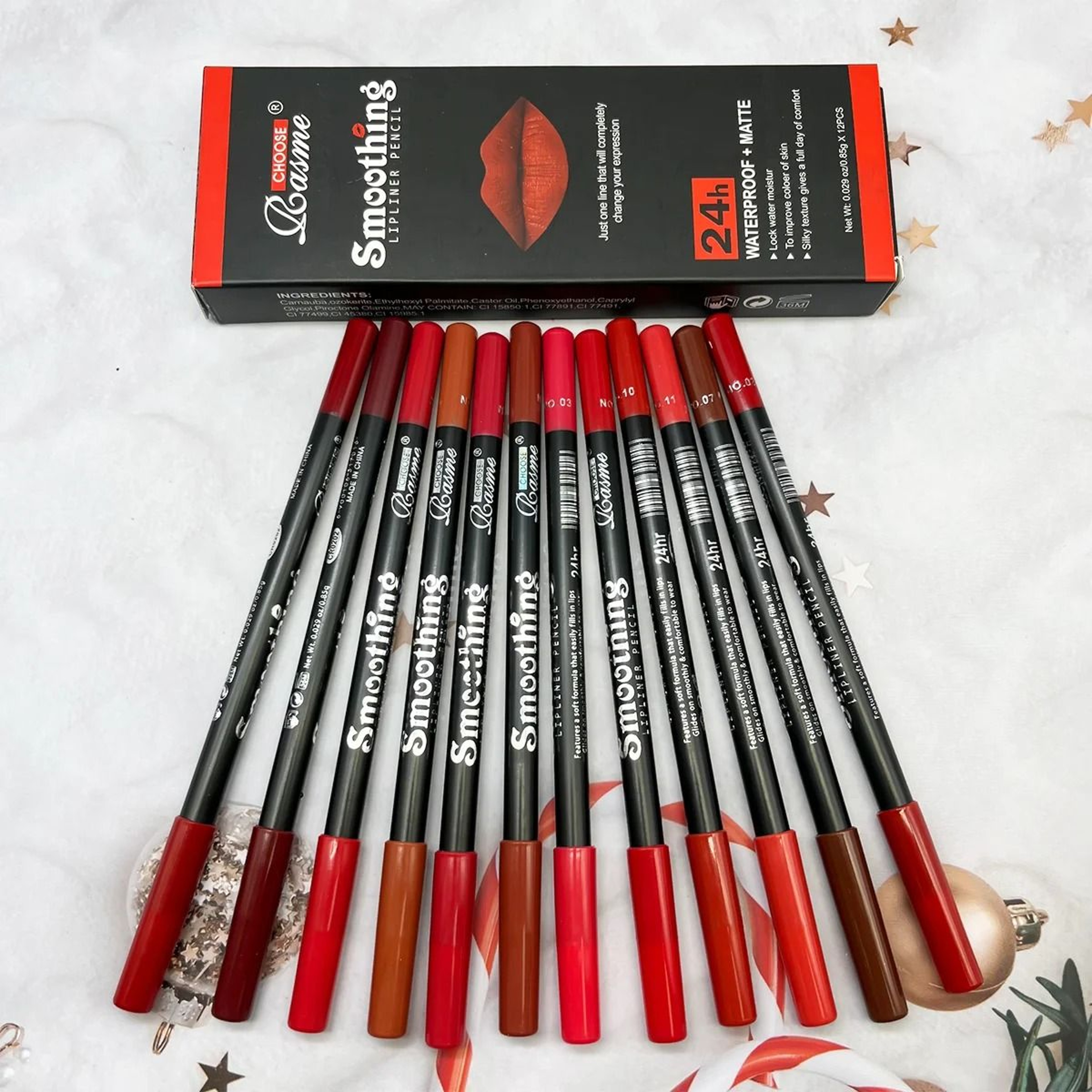 12 Pcs Long Lasting Lipstick Set With Professional Lip Liner 3