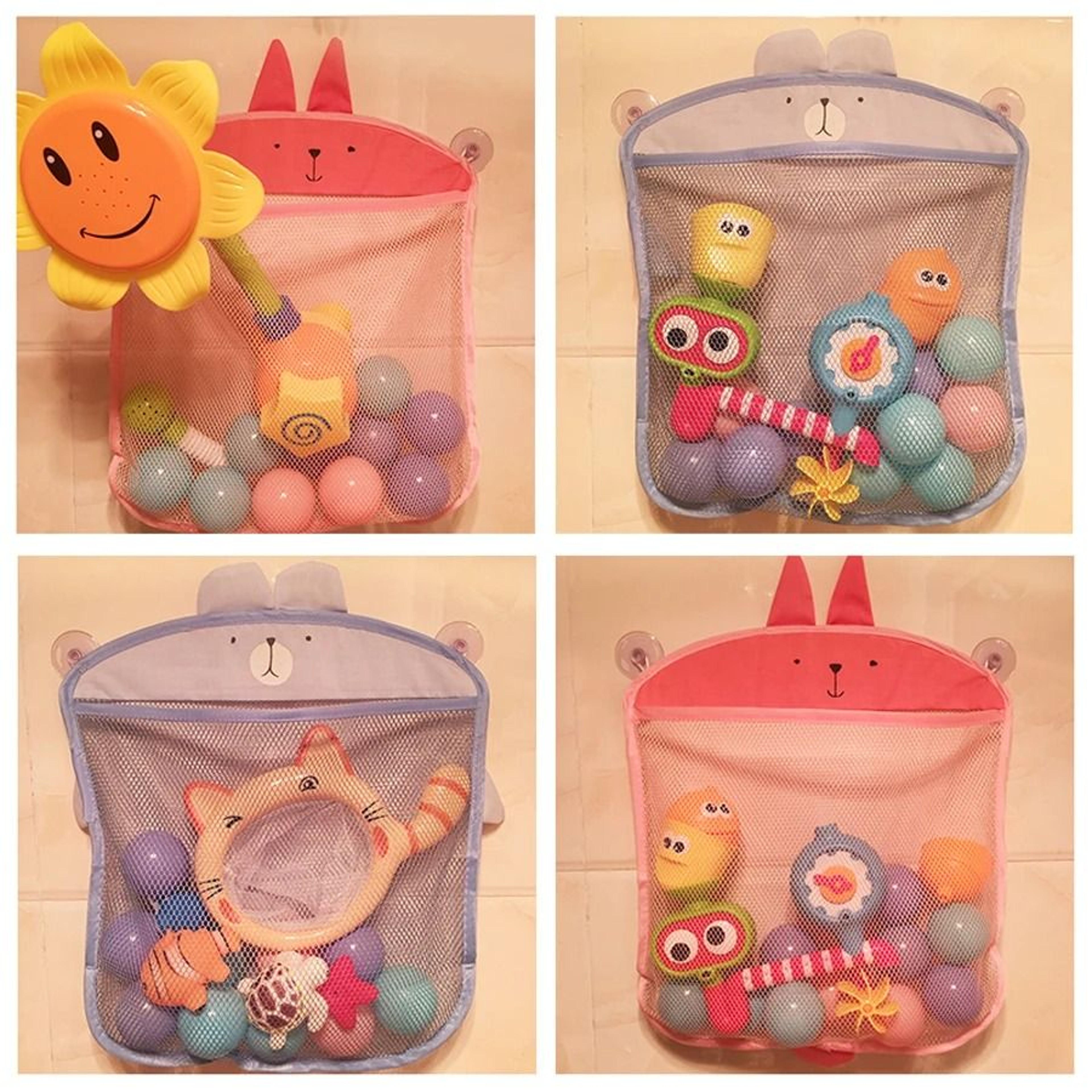 Cartoon Animal Bathroom Mesh Storage Bag 5
