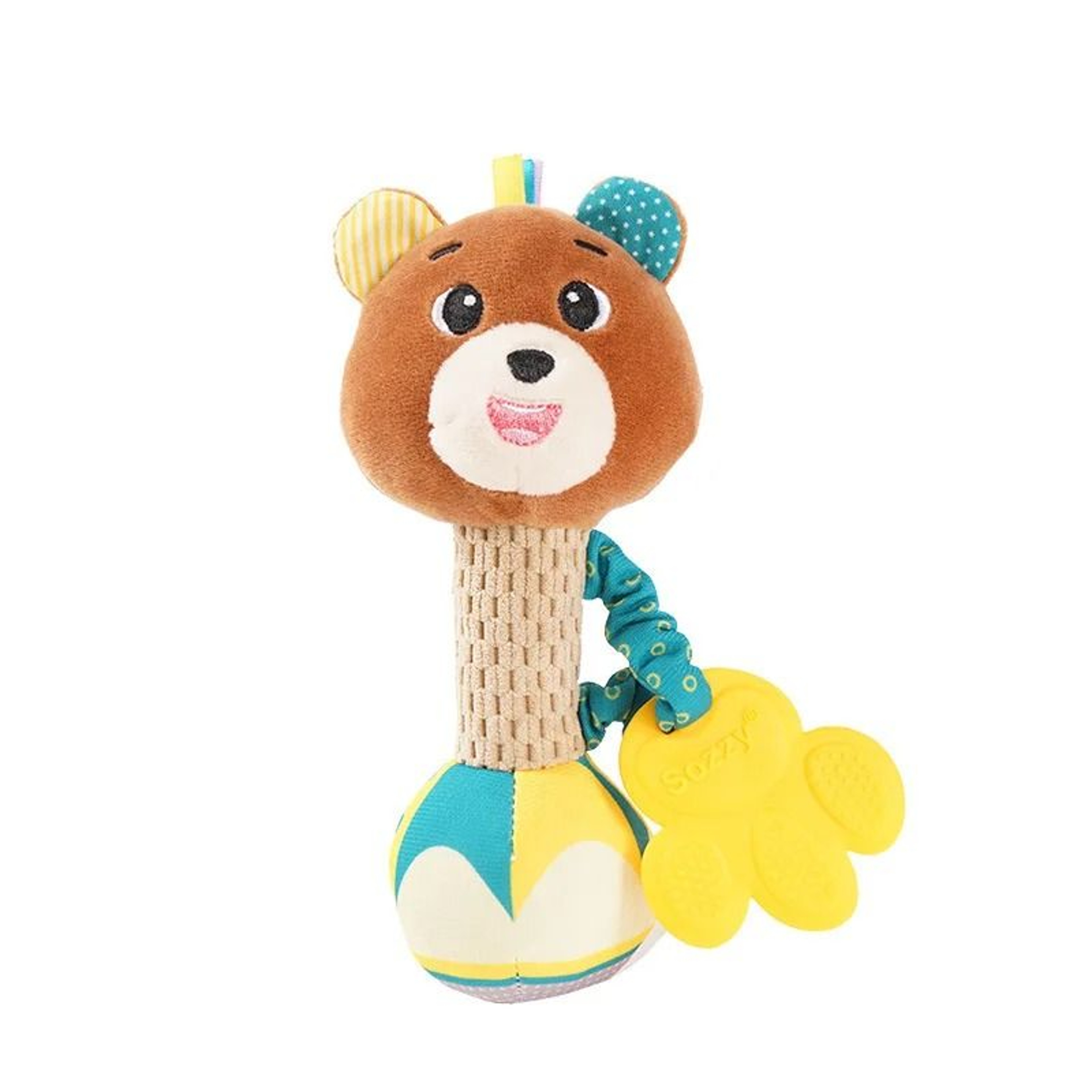 Soft Plush Animal Sensory Shaker And Teether Toy 7
