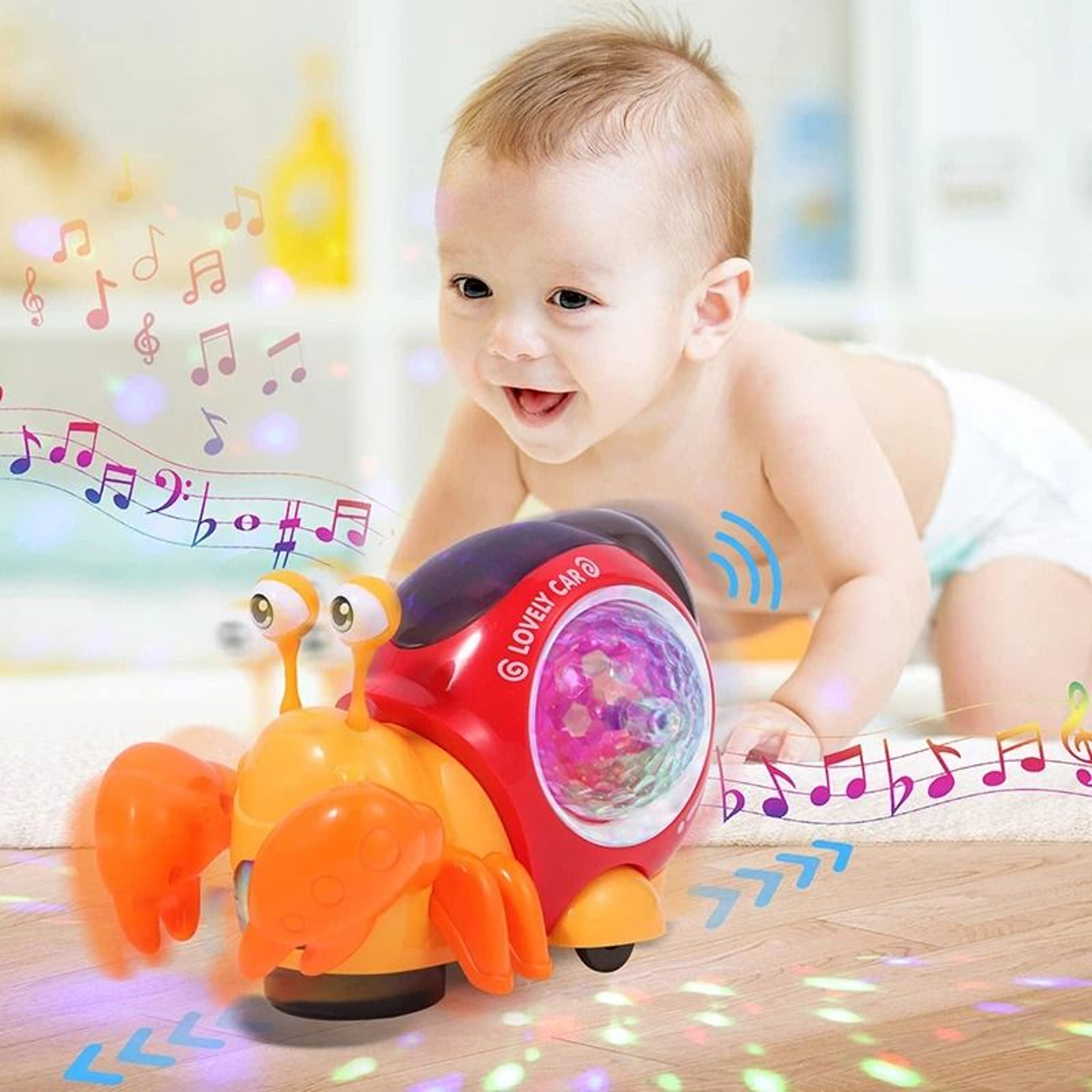 Interactive Crawling Crab And Snail Musical Toy 2