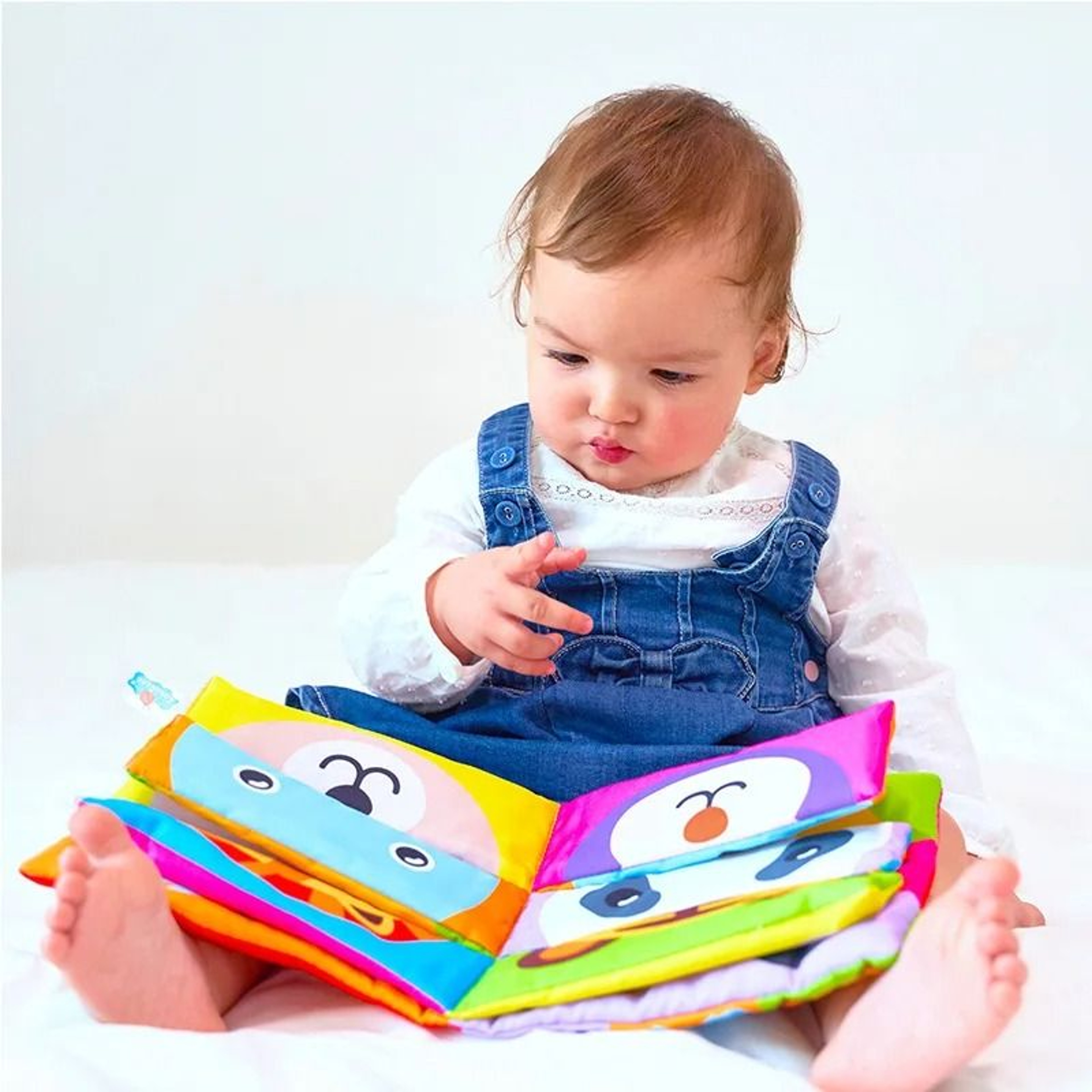 Montessori Early Educational Cartoon Animal Face Matching Cloth Book 4