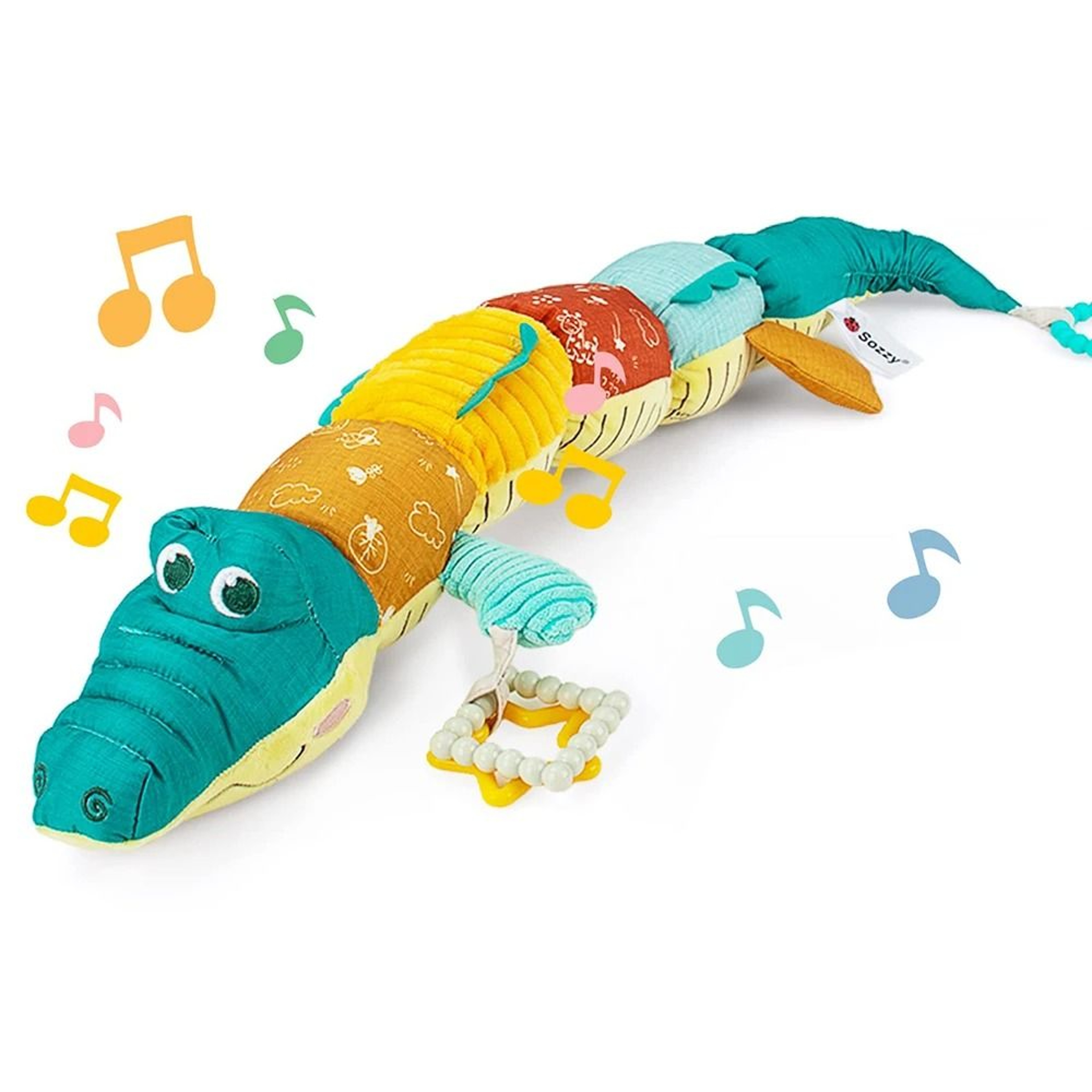 Musical Stuffed Animal Tummy Time Toy With Ruler Design 7