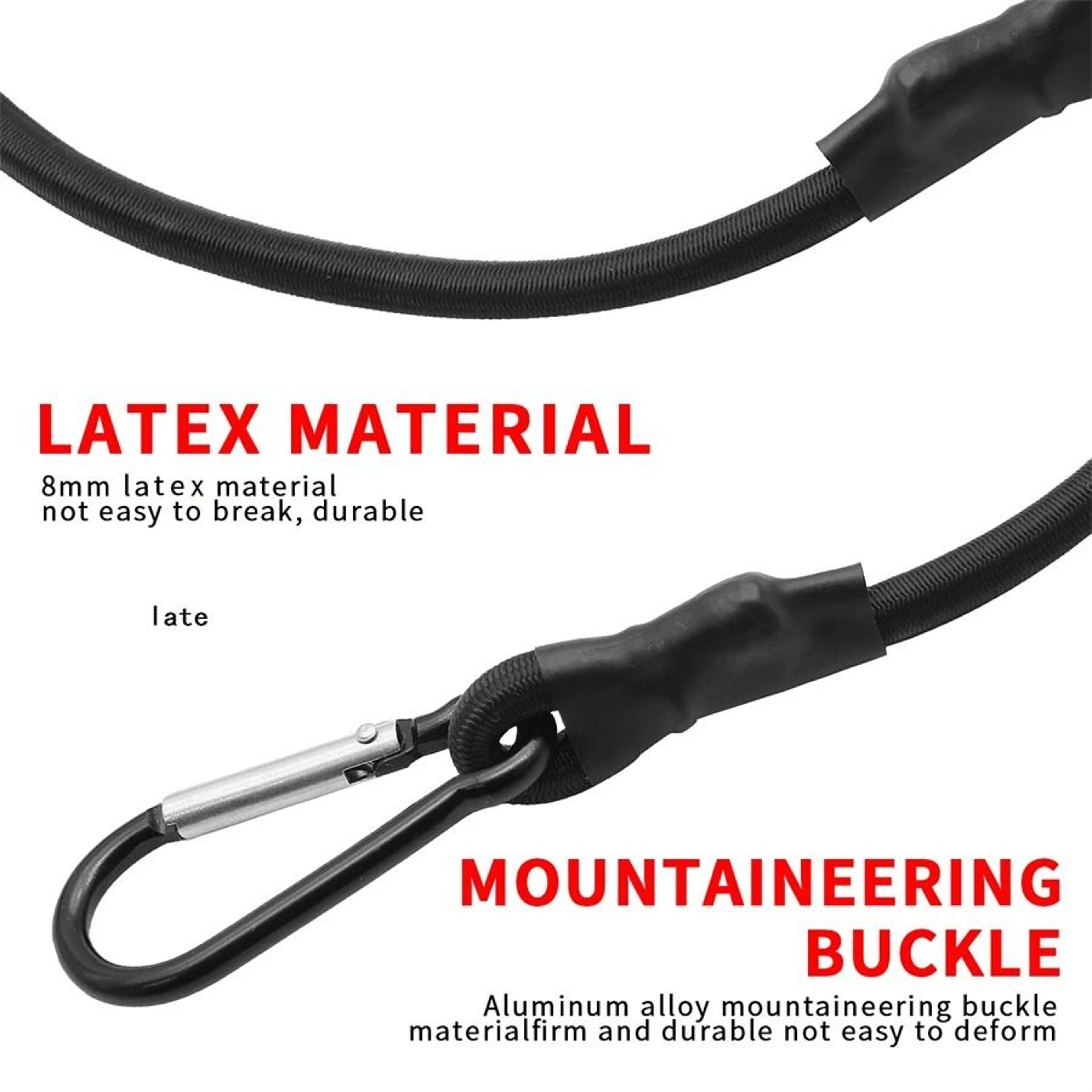 Multipurpose Stretch Elastic Bungee Cords With Hooks 1