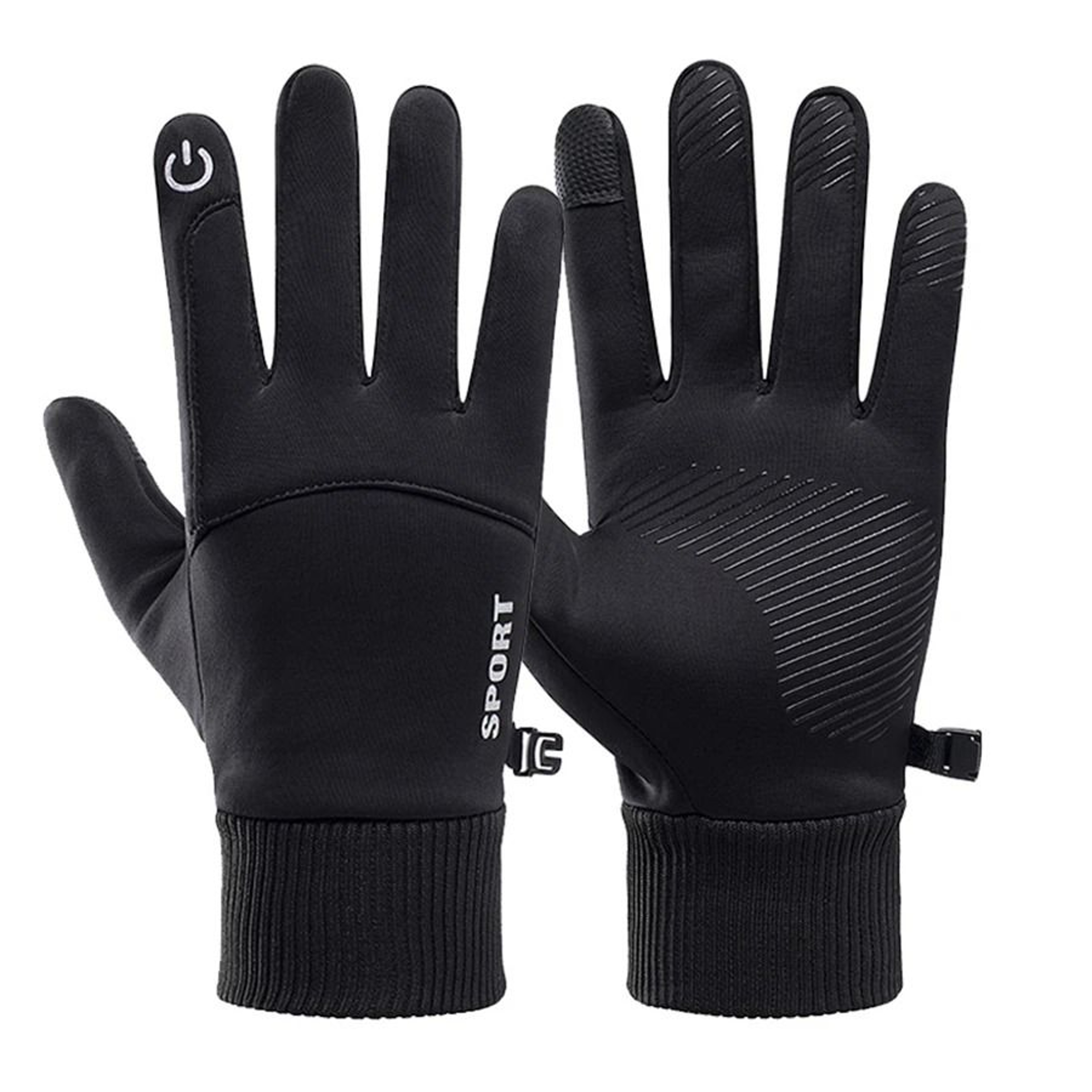 Black Winter Warm FullFinger Touch Screen Gloves 0
