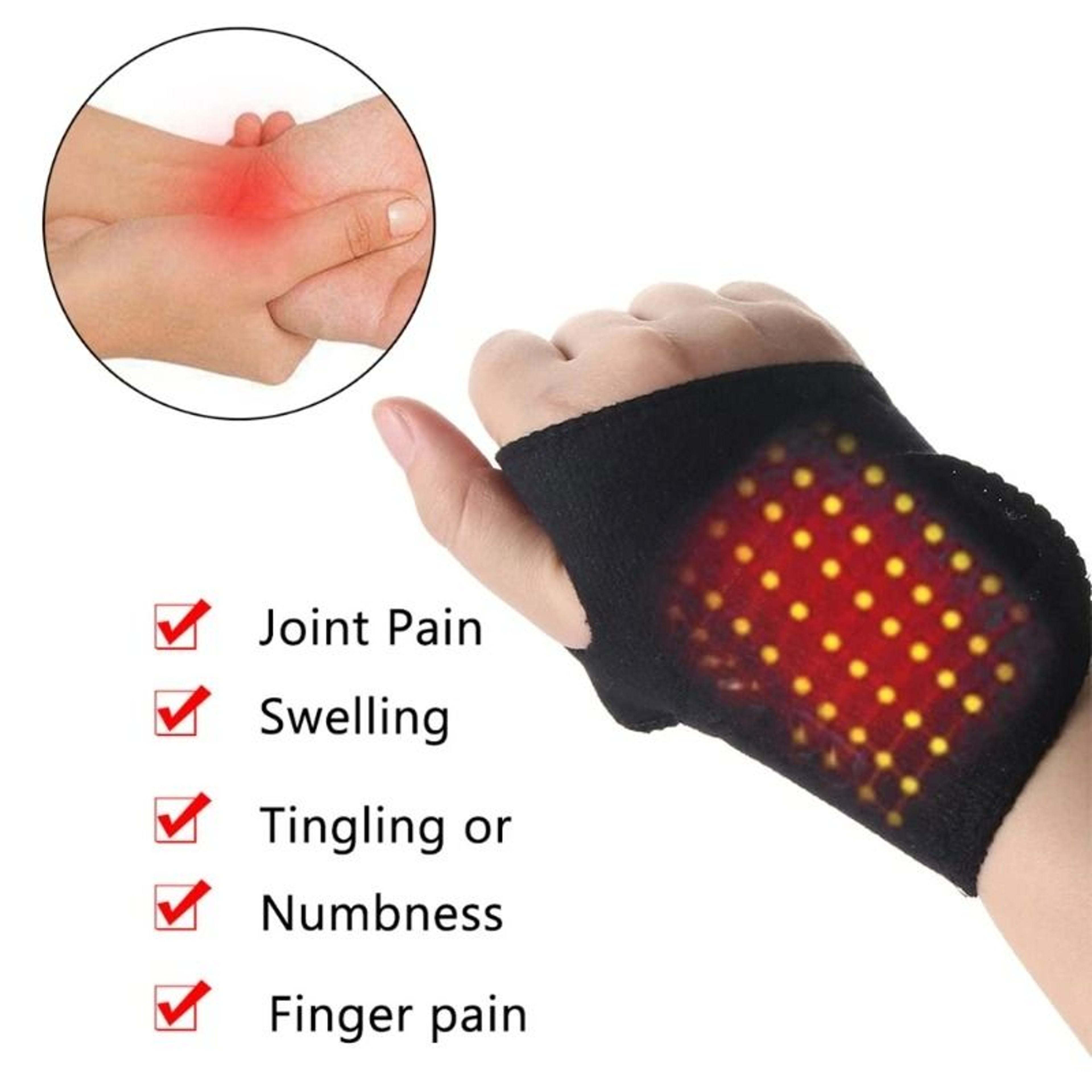 SelfHeating Magnetic Therapy Wrist Support Brace 3