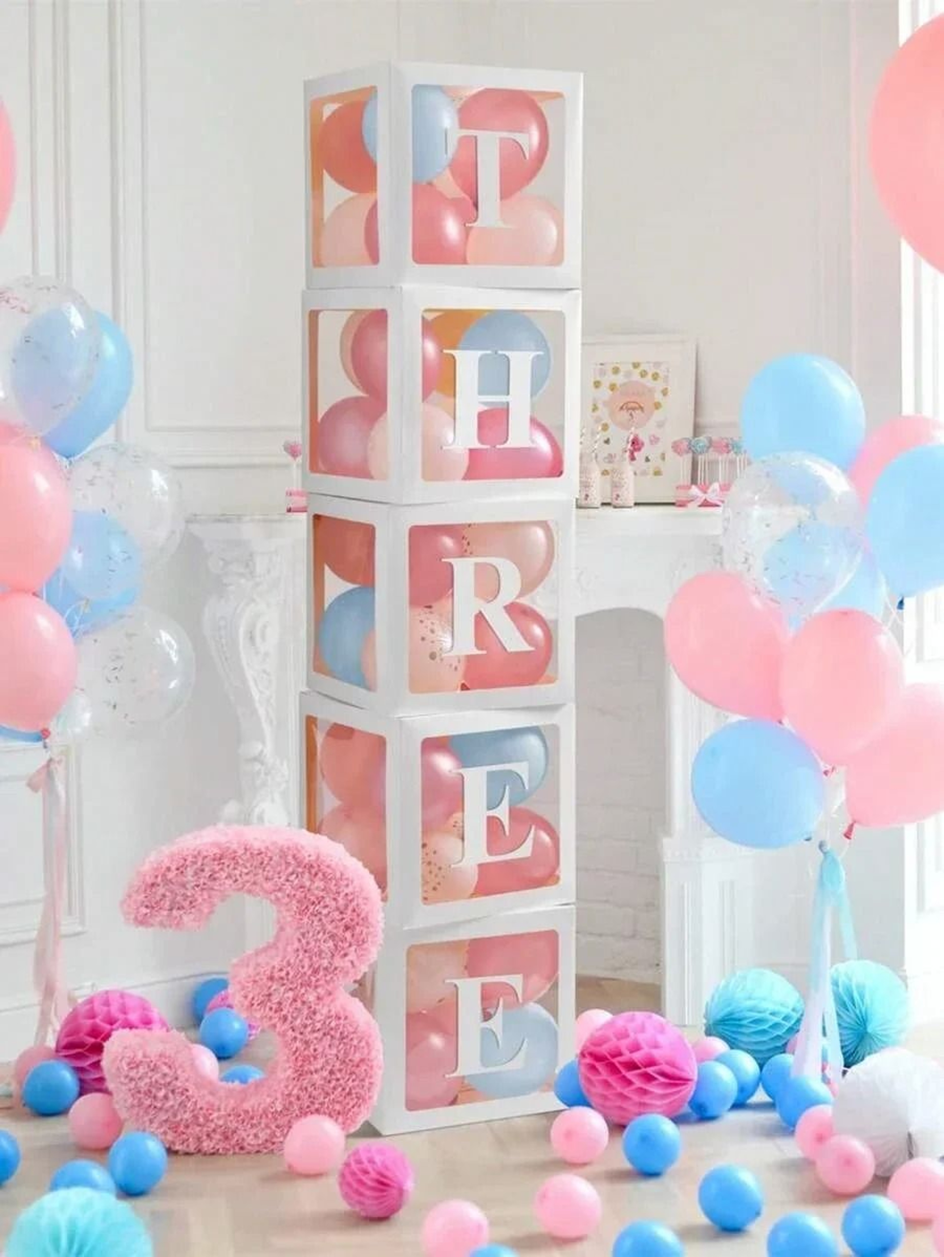 Transparent Custom Letter Baby Shower Balloon Box 3