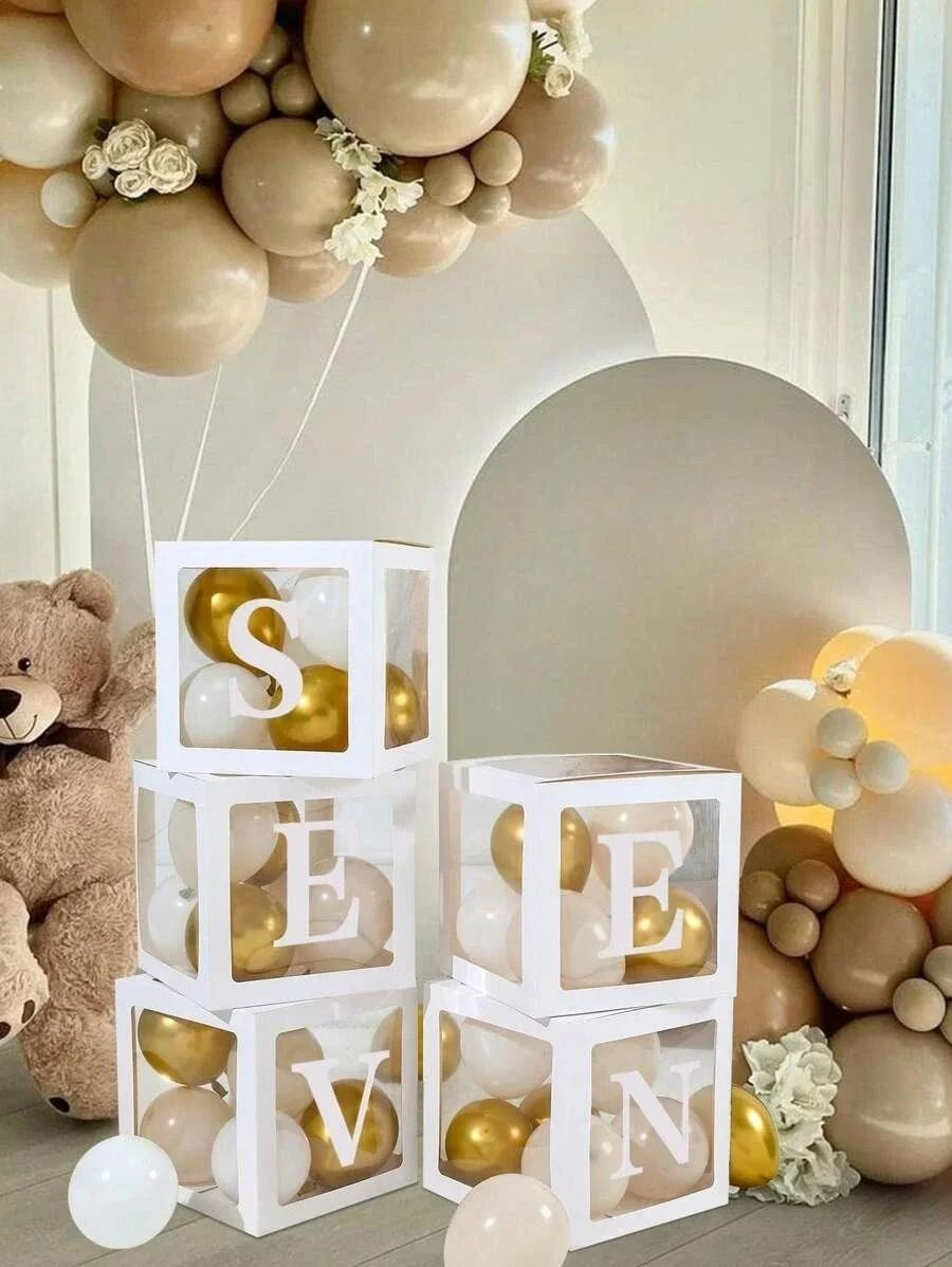 Transparent Custom Letter Baby Shower Balloon Box 5