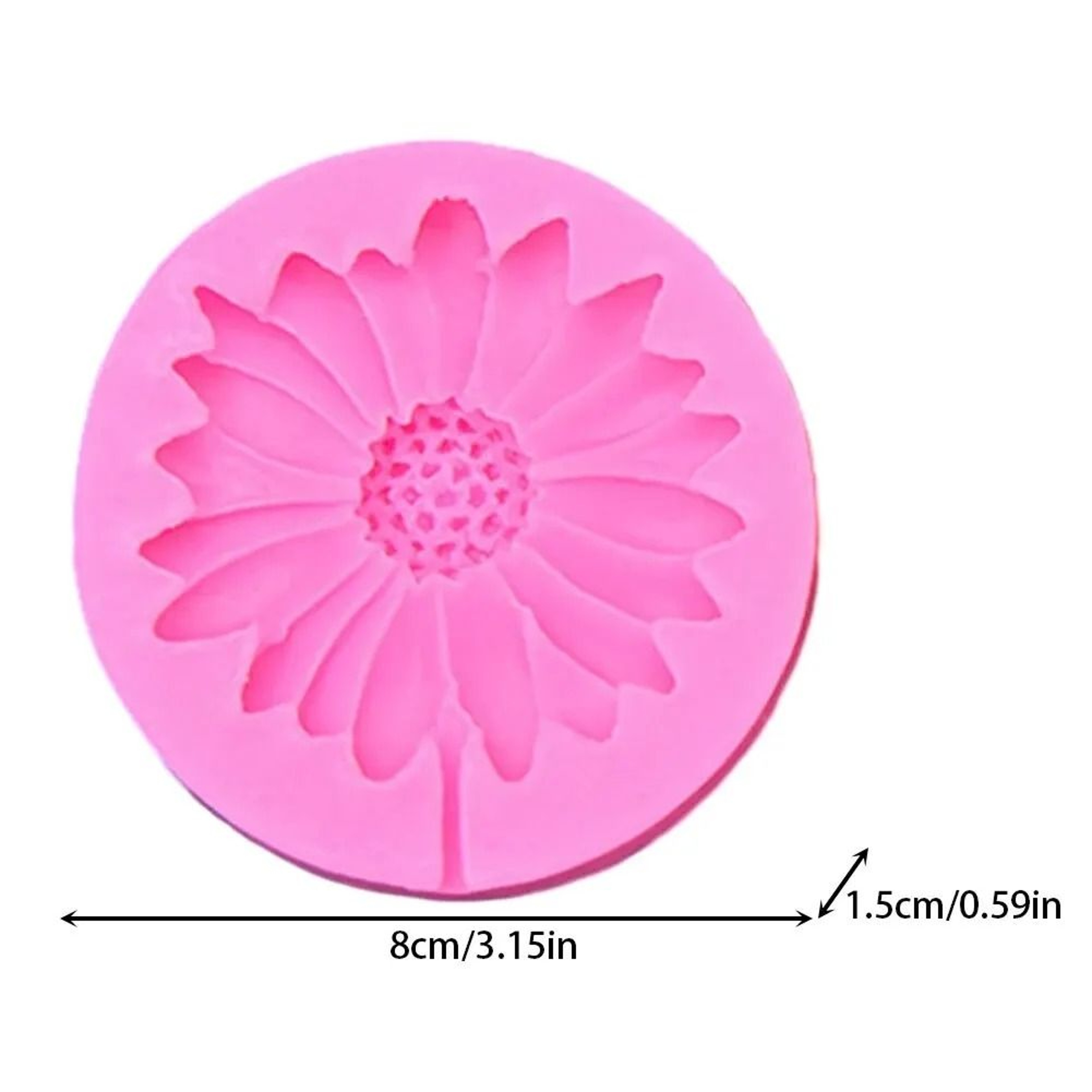 3D Daisy Flower Silicone Baking  Casting Mold 9