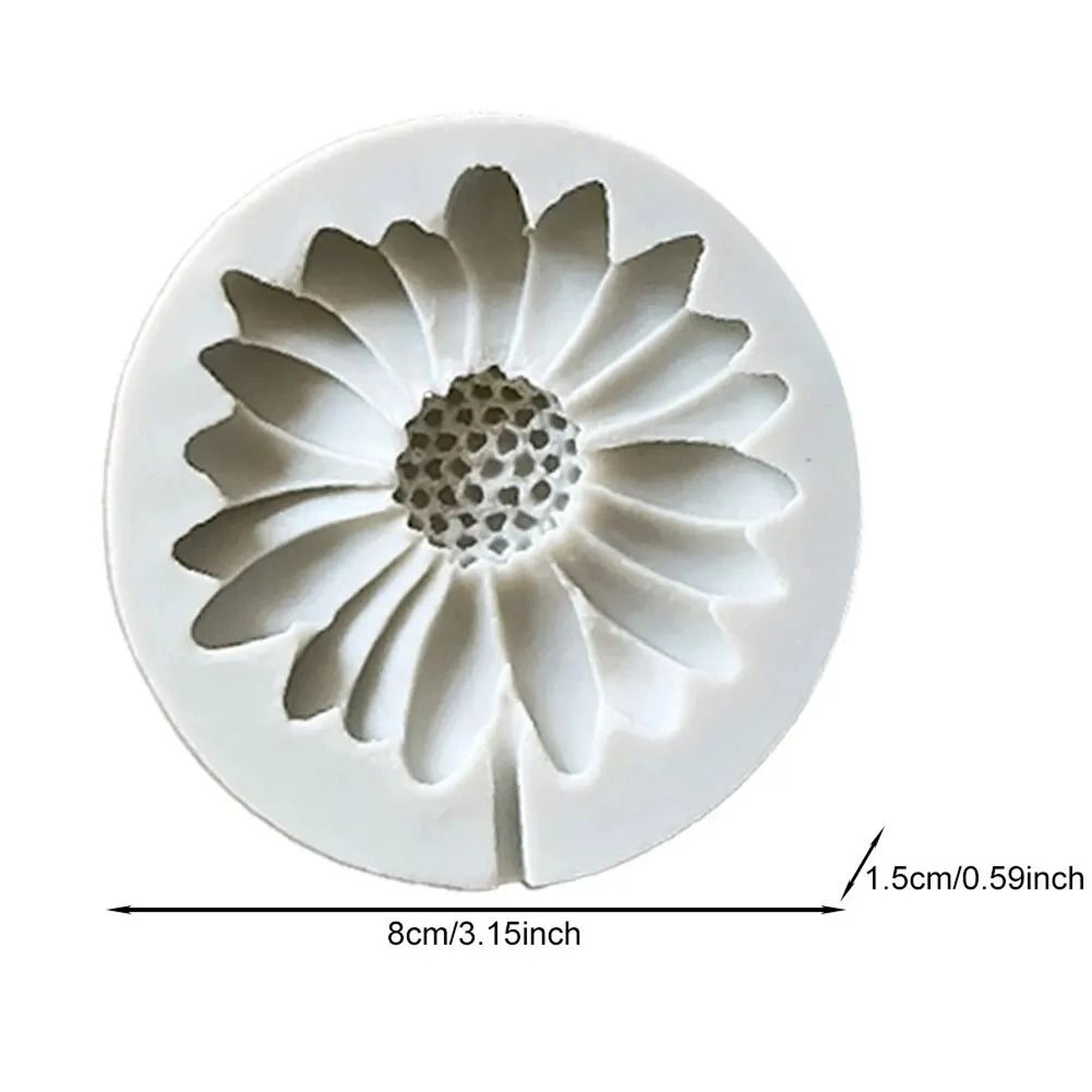 3D Daisy Flower Silicone Baking  Casting Mold 8