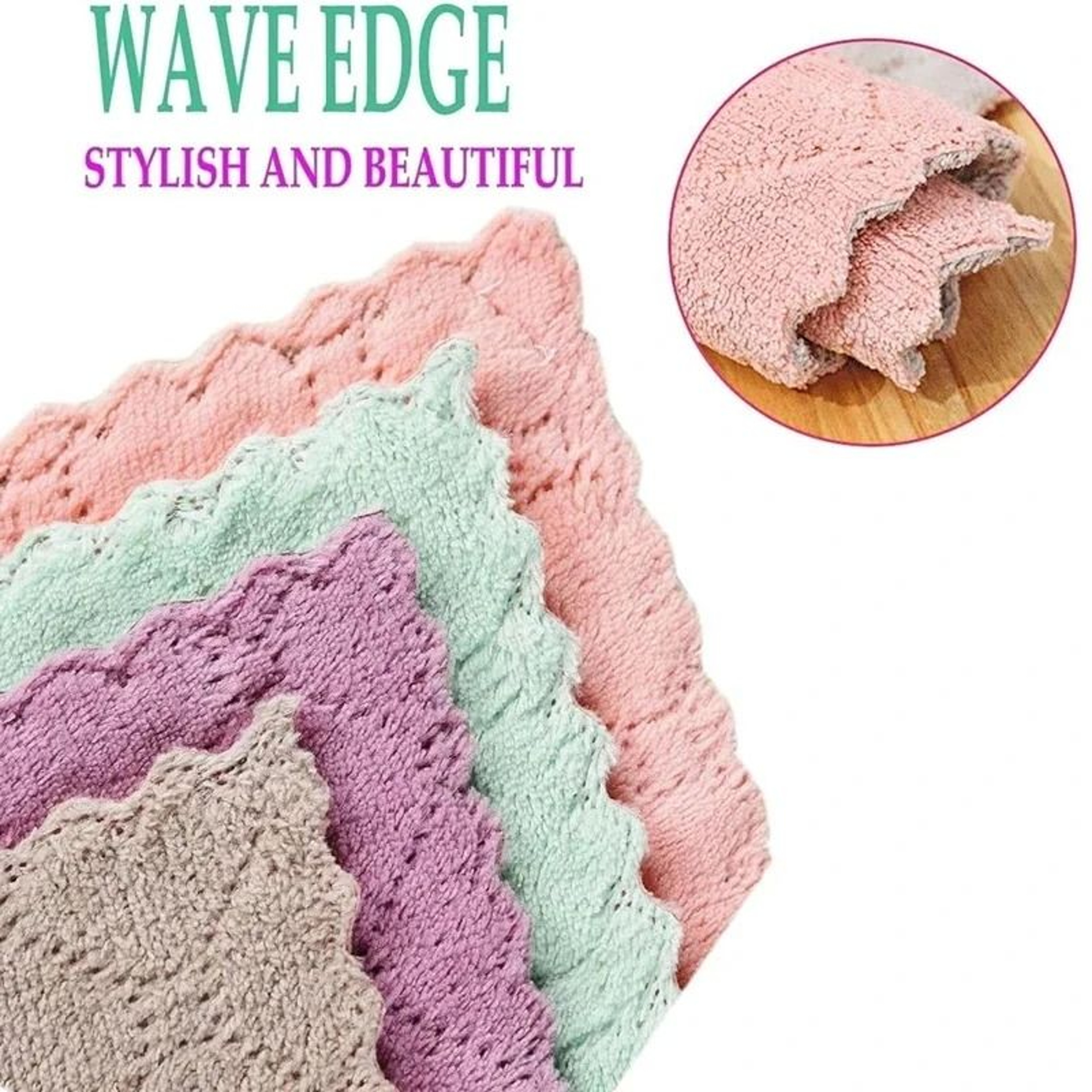 10Piece HighAbsorbency Fiber Dishwashing Cloth Set 3