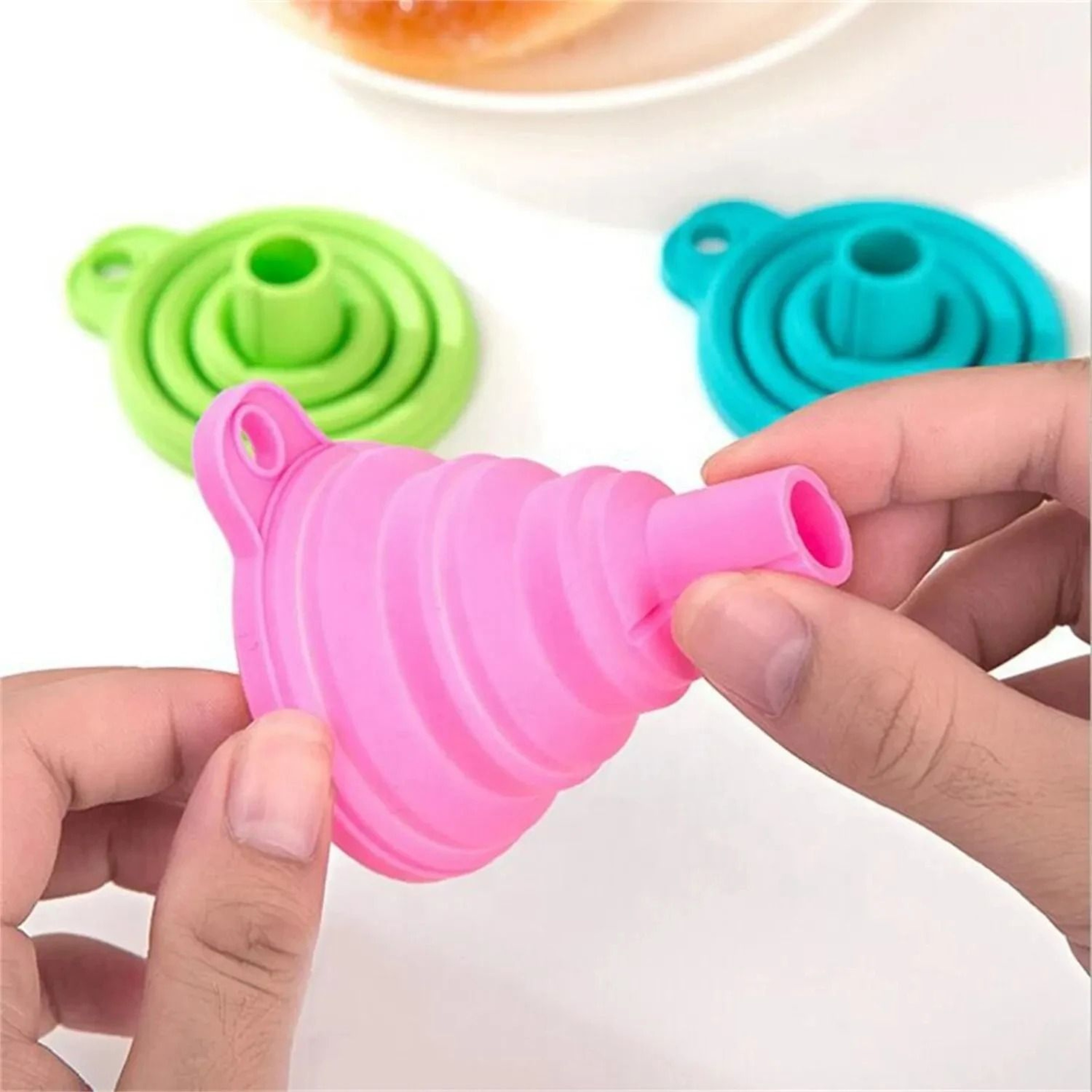 Foldable Silicone Kitchen Funnel Set 2